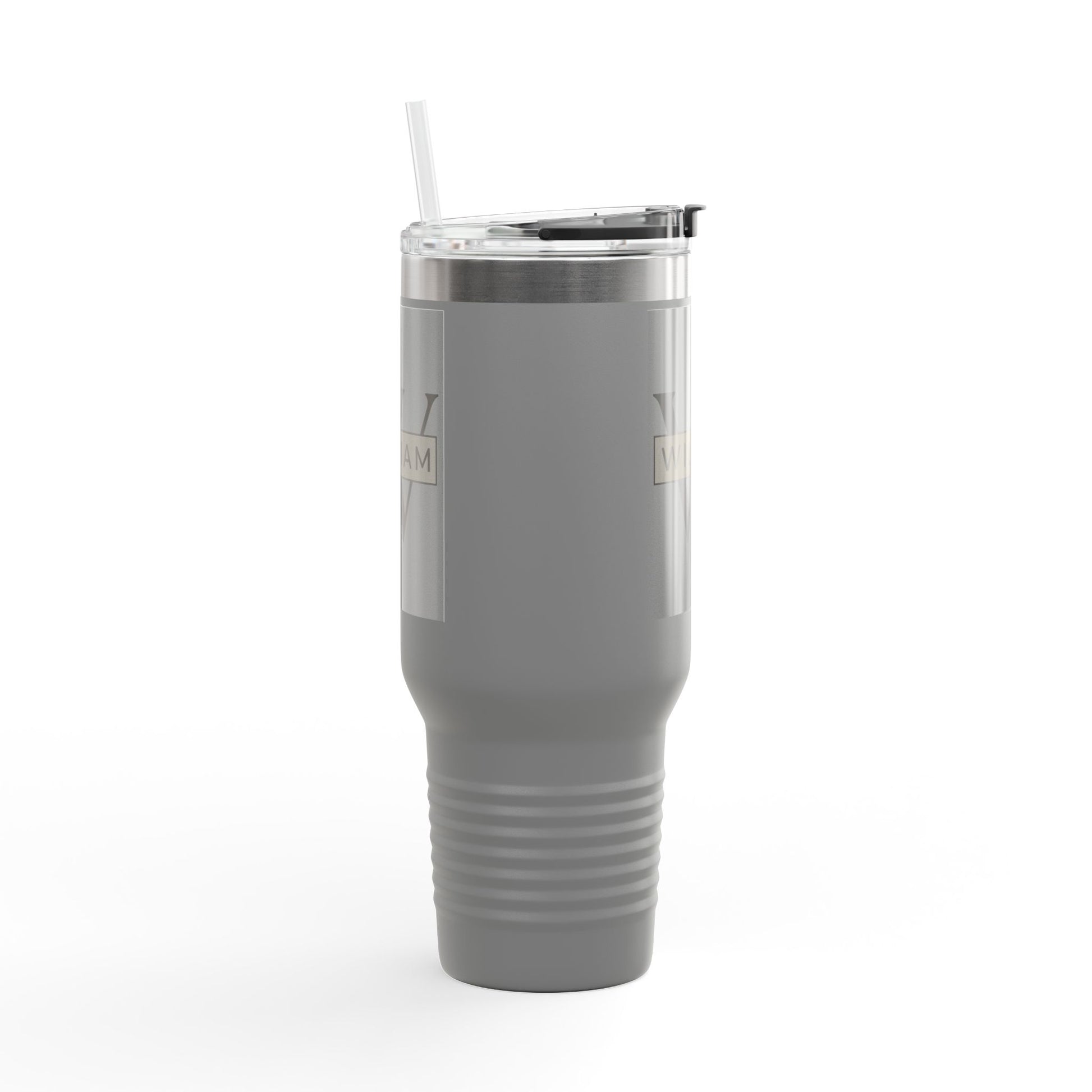 Personalized Custom Tumbler with Initials, Handle & Straw 40oz