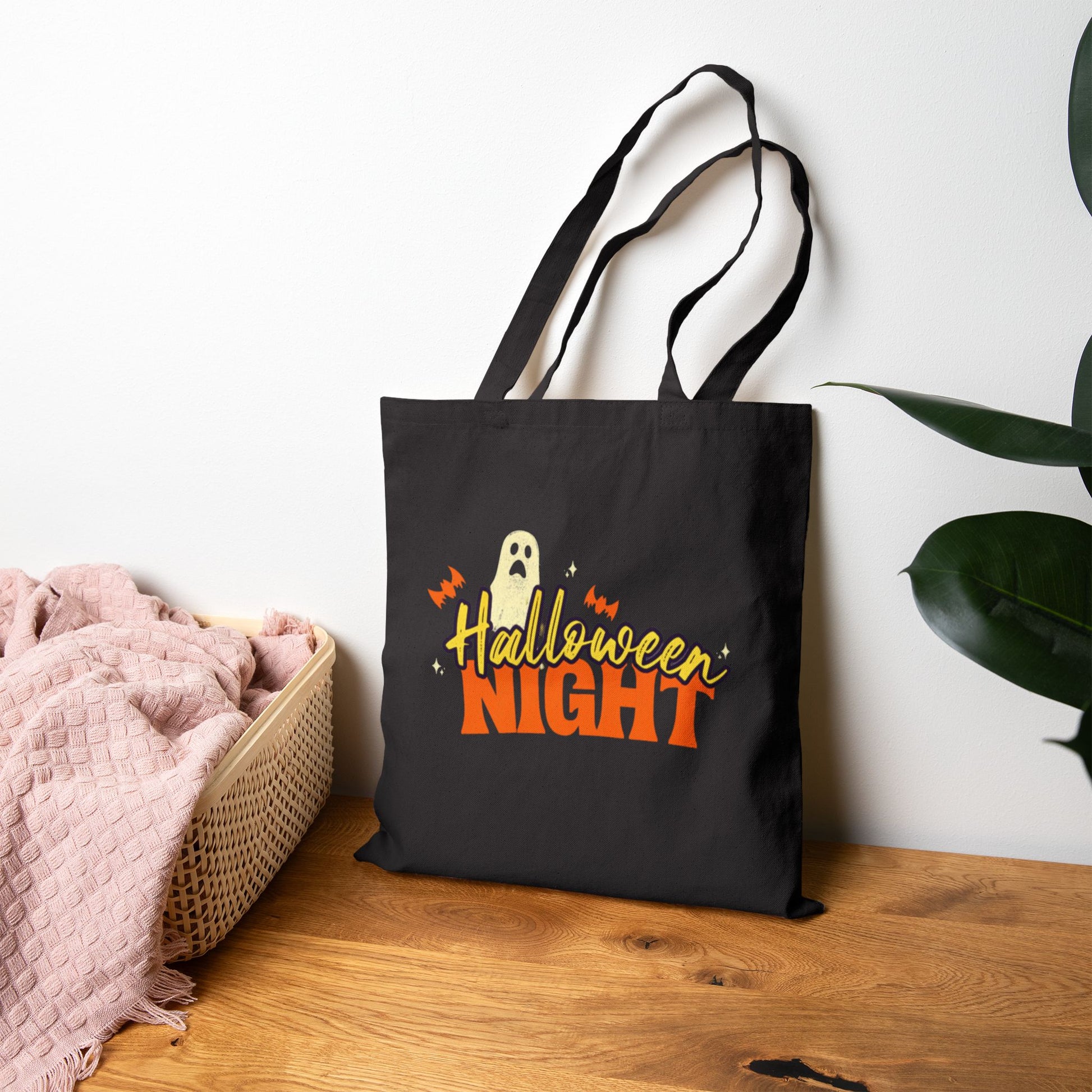 Halloween Night Ghost Tote – Glow-Up Your Candy Game