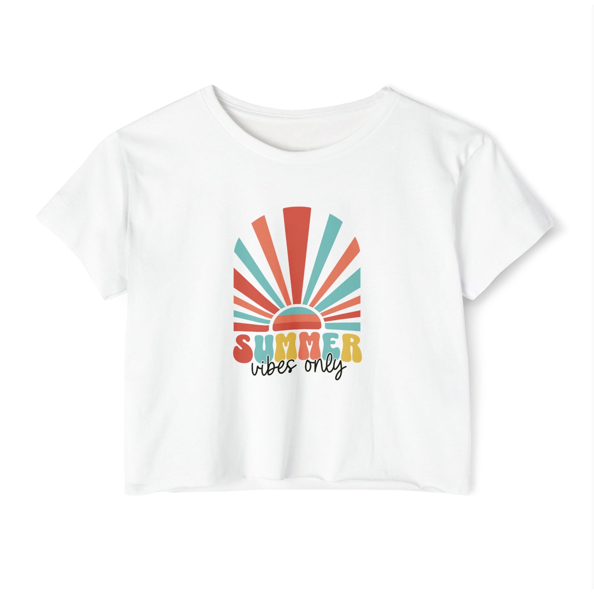 Summer Vibes Only Women's Festival Crop Tee