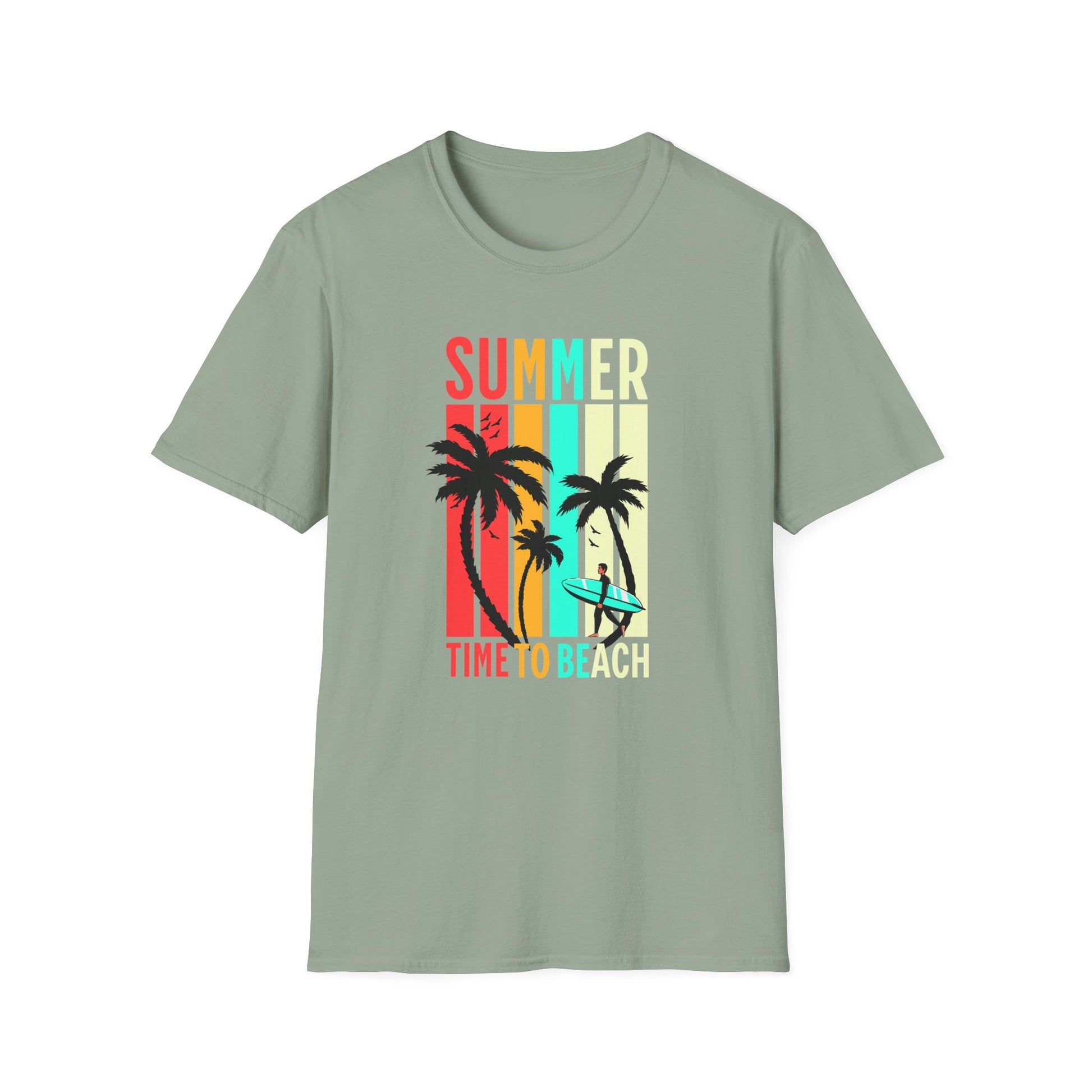 Time to Beach Retro Vibes Unisex Summer Shirt