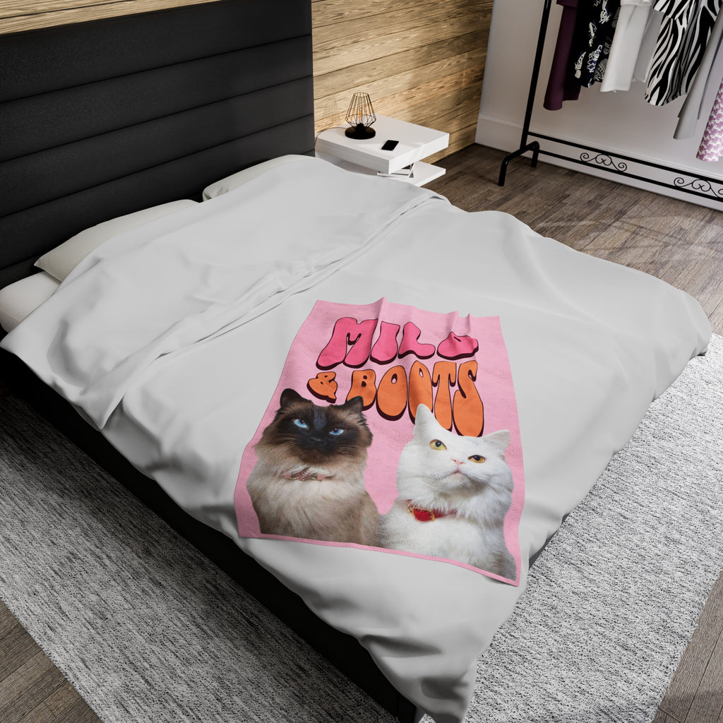 Velveteen Plush Blanket, Personalized Pet Blanket