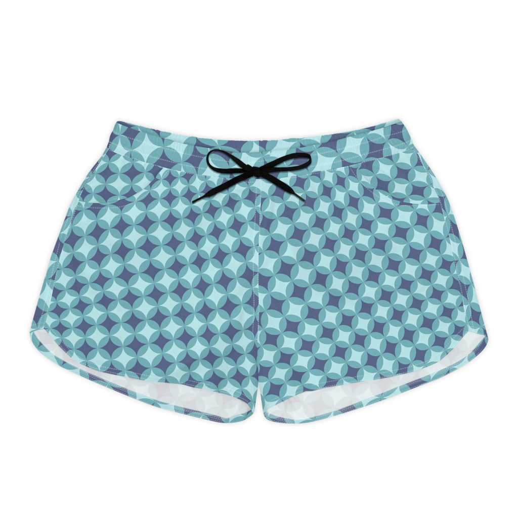 Ocean Bloom Women’s Lounge Shorts-Stylish Swim, Surf & Beach Shorts