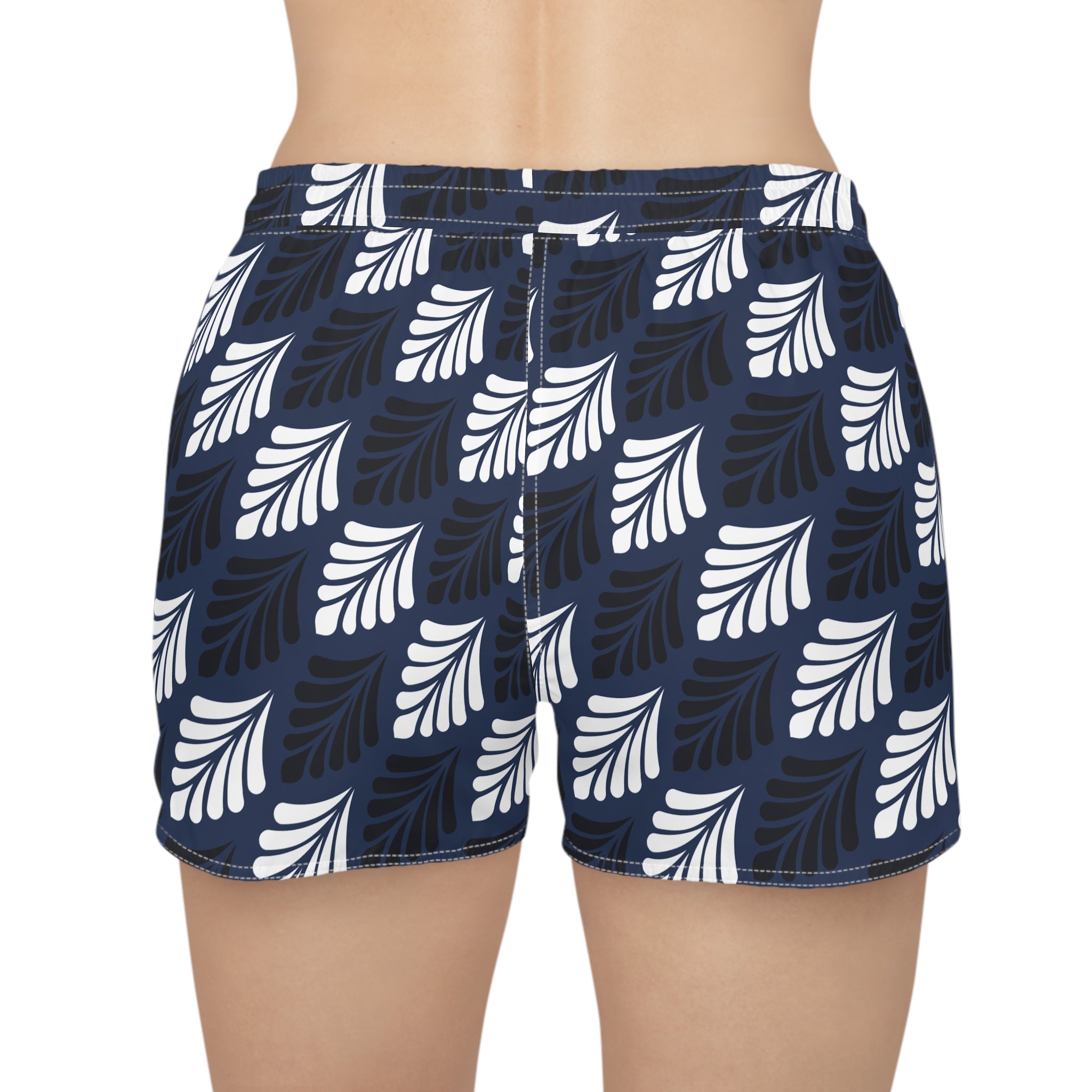 Midnight Palm Women’s Lounge Shorts-Chic Swim & Surf Shorts