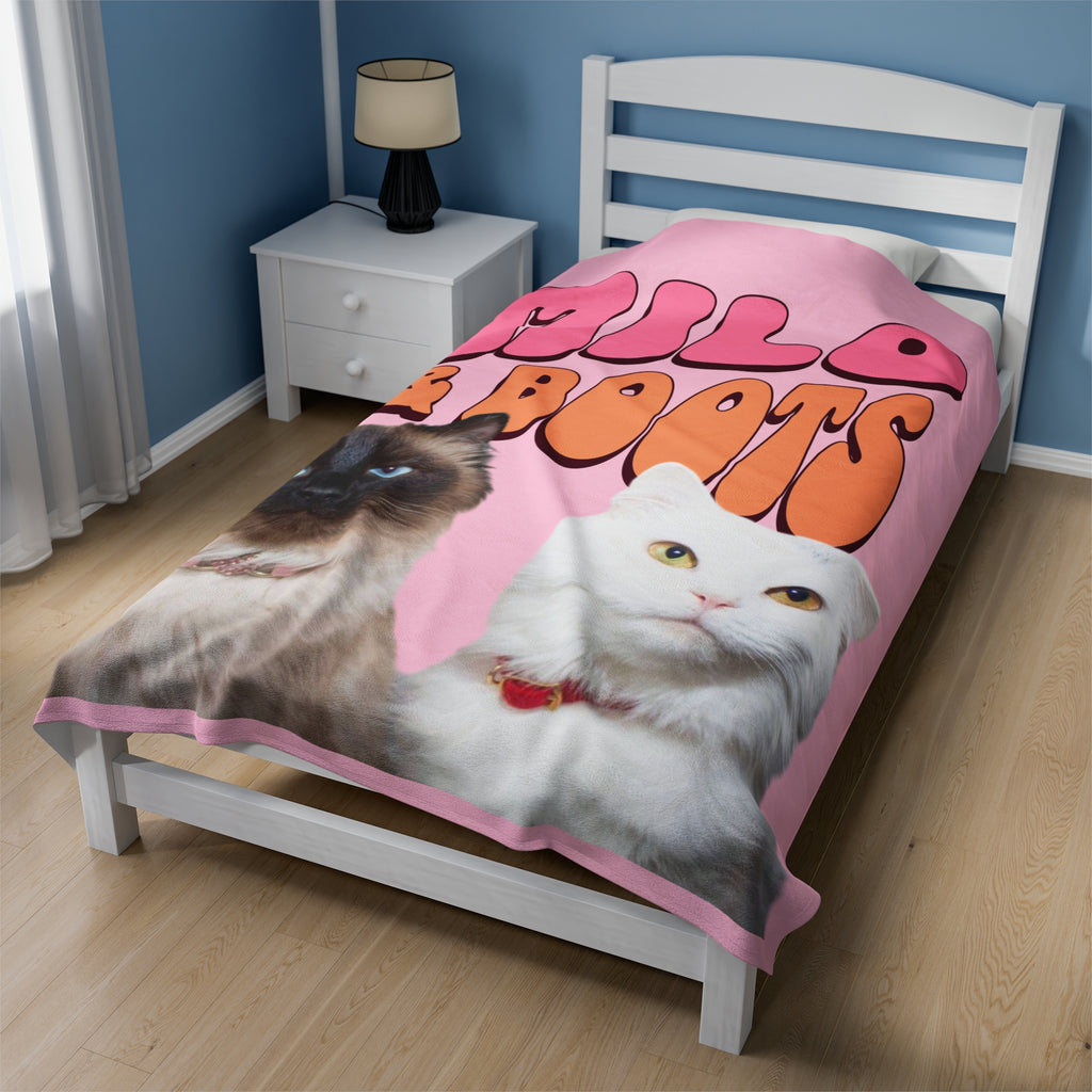 Velveteen Plush Blanket, Personalized Pet Blanket