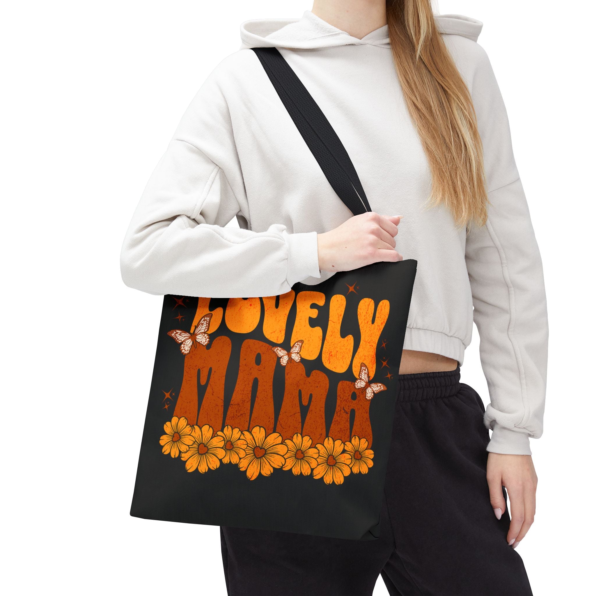 Lovely Mama Tote Bag - Floral Butterflies Design