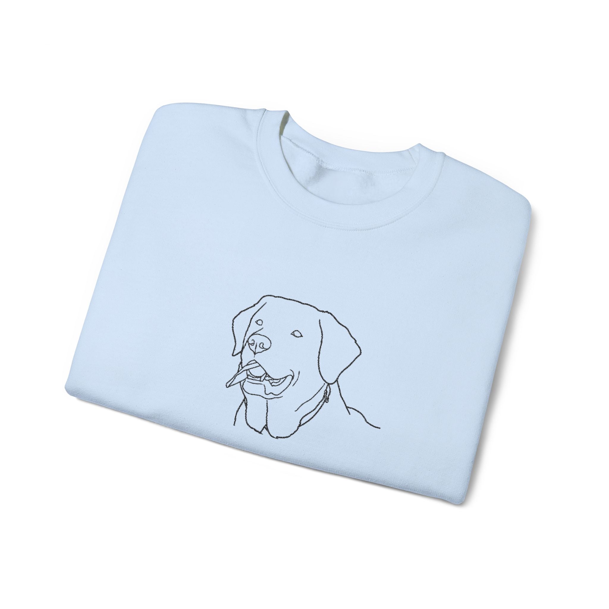 Labrador Love Graphic Crewneck Sweatshirt-Minimal Line Art