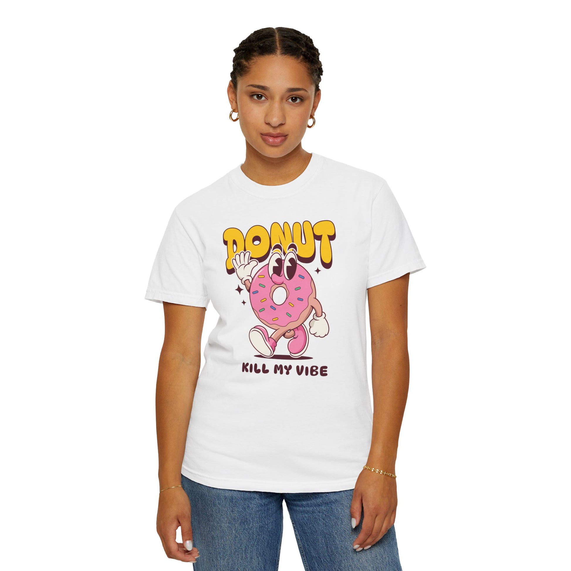 “Donut Kill My Vibe” Unisex Summer Garment-Dyed T-shirt – Sweet Style for National Donut Day!