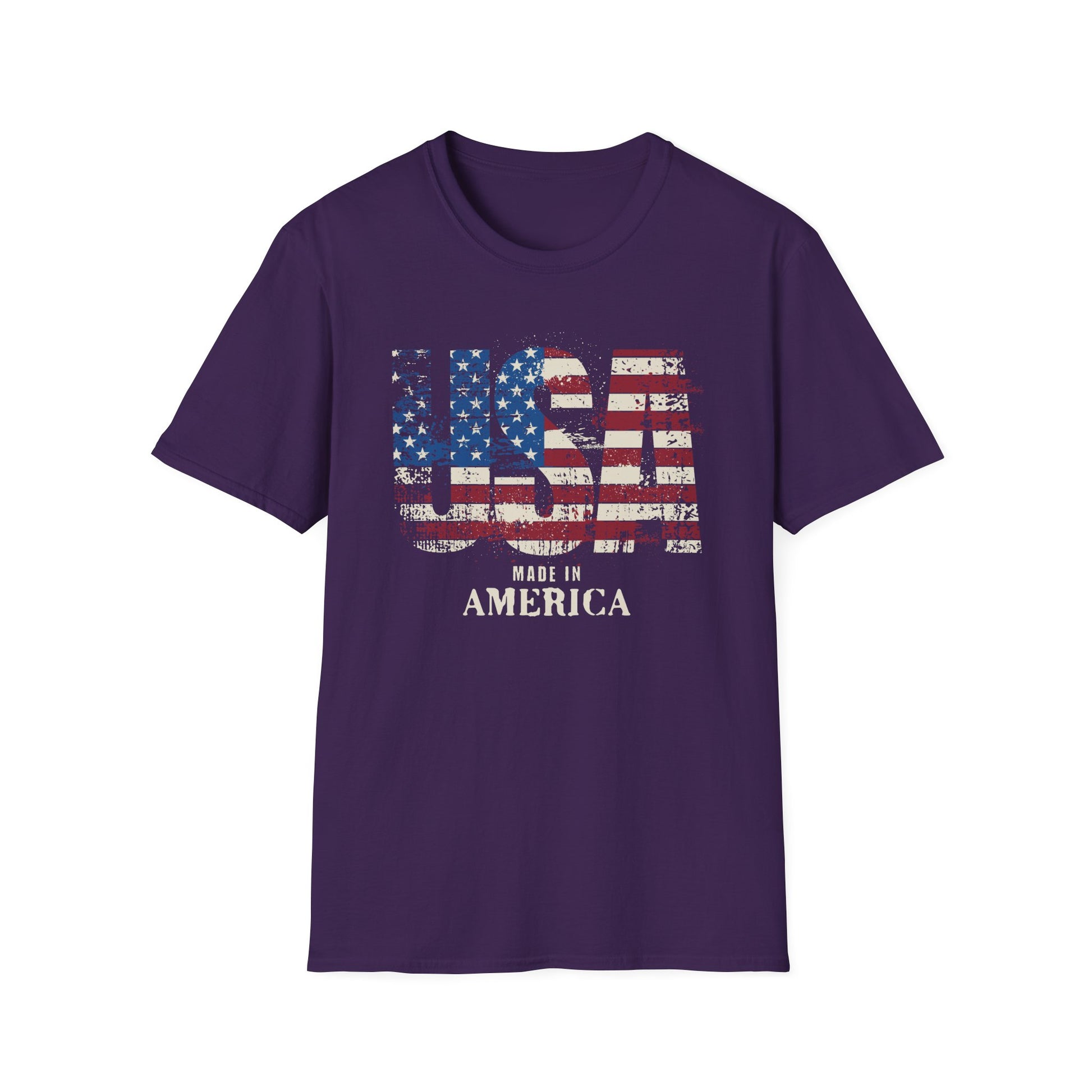 Made in America-American Flag Graphic Tee for the 4th of July
