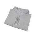 Doodle Poodle Hoodie — Minimal Cute Dog Sketch Pullover