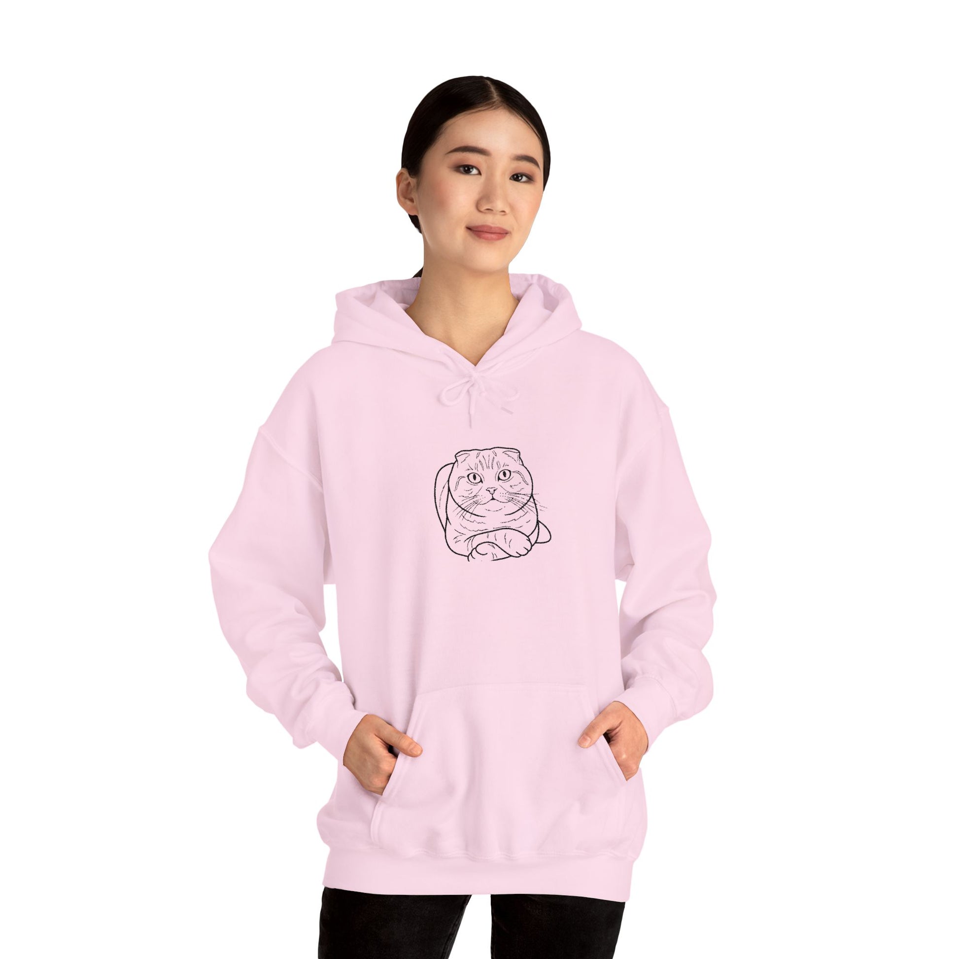 Purrfectly Chill: Custom Embroidered Catnap Hoodie