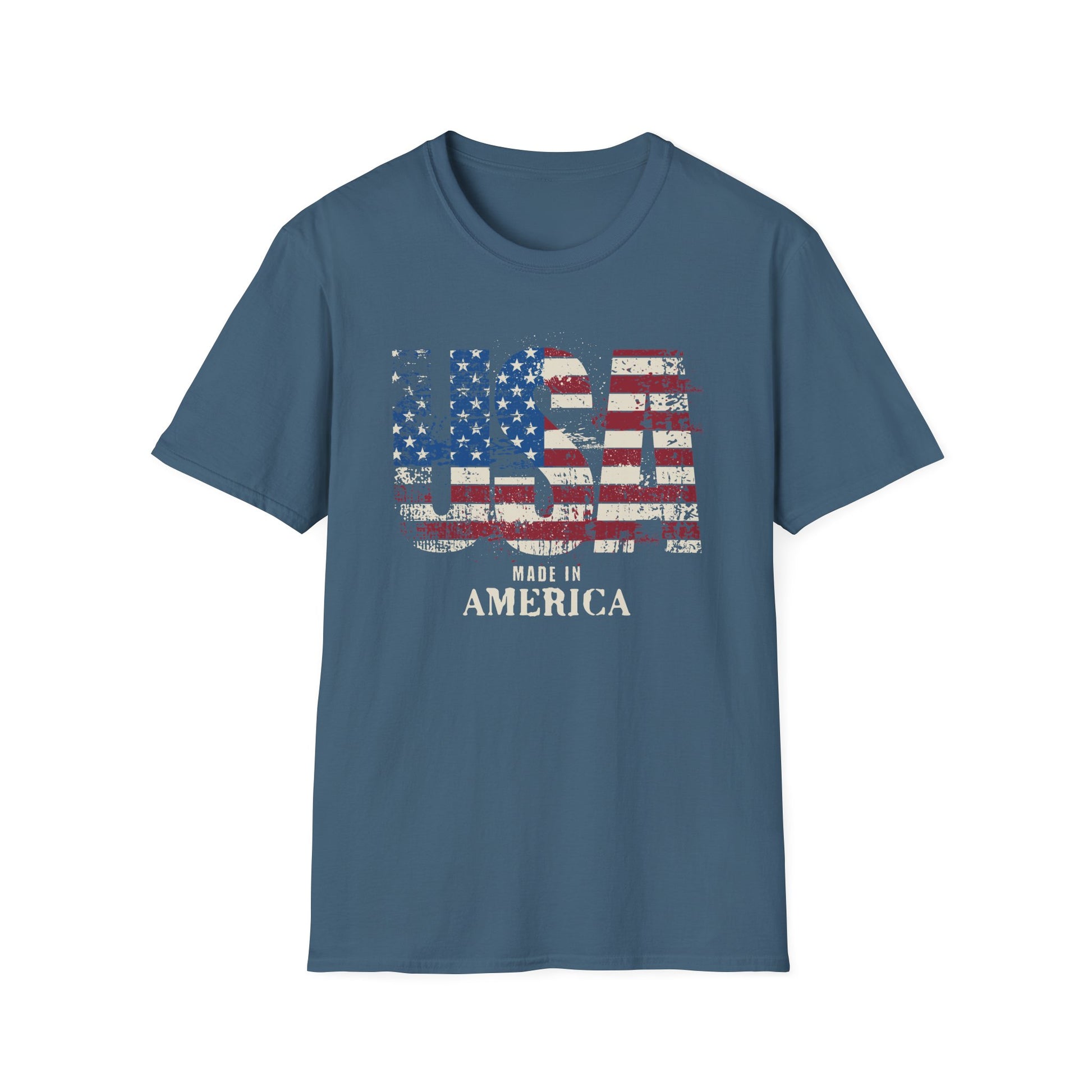 Made in America-American Flag Graphic Tee for the 4th of July