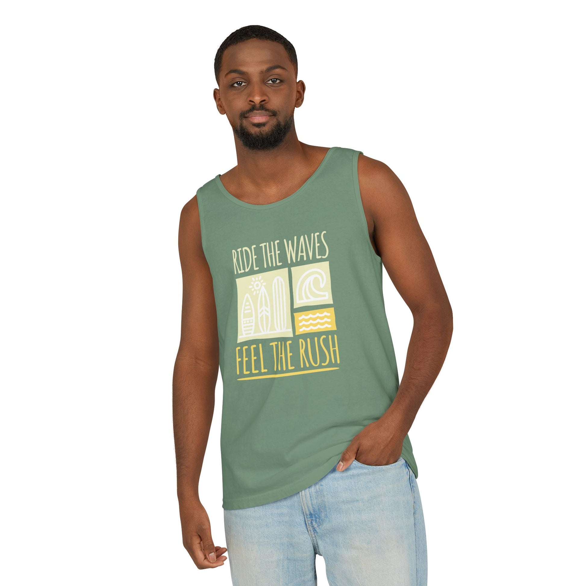 Ride the Waves Unisex Garment-Dyed Tank