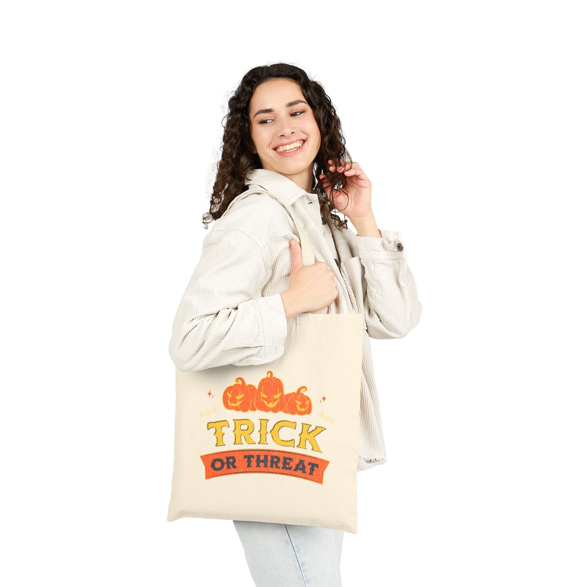 Trick or Threat Pumpkin Tote – Scary Cute & Candy-Approved