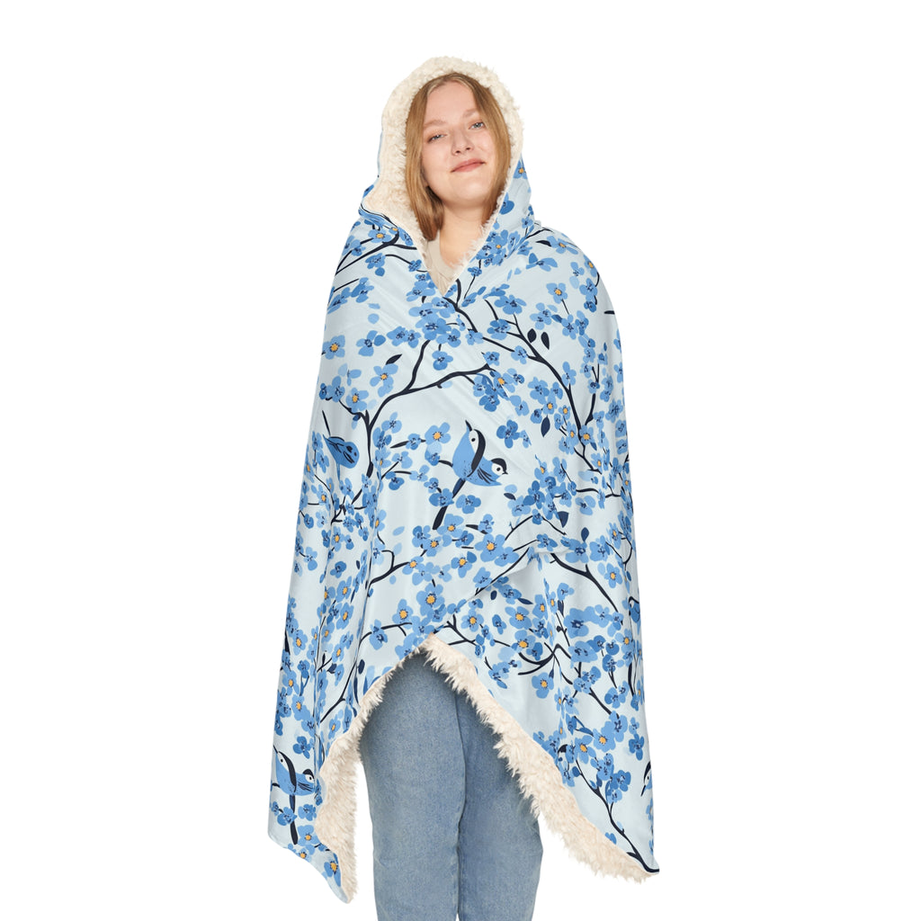 Cozy Floral Snuggle Blanket with Hood