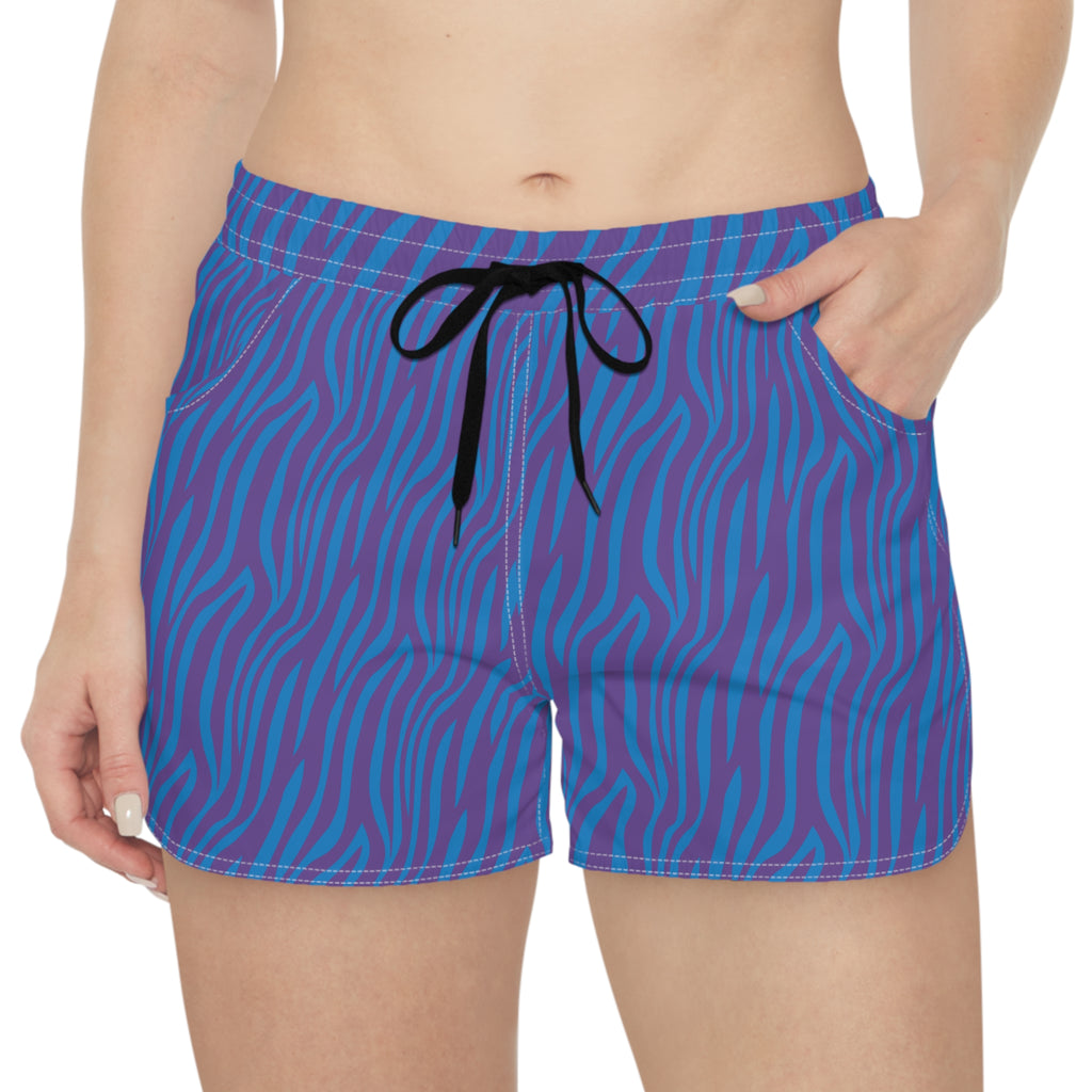 Electric Wave Zebra Women’s Lounge Shorts | Bold Swim, Surf & Beach Shorts
