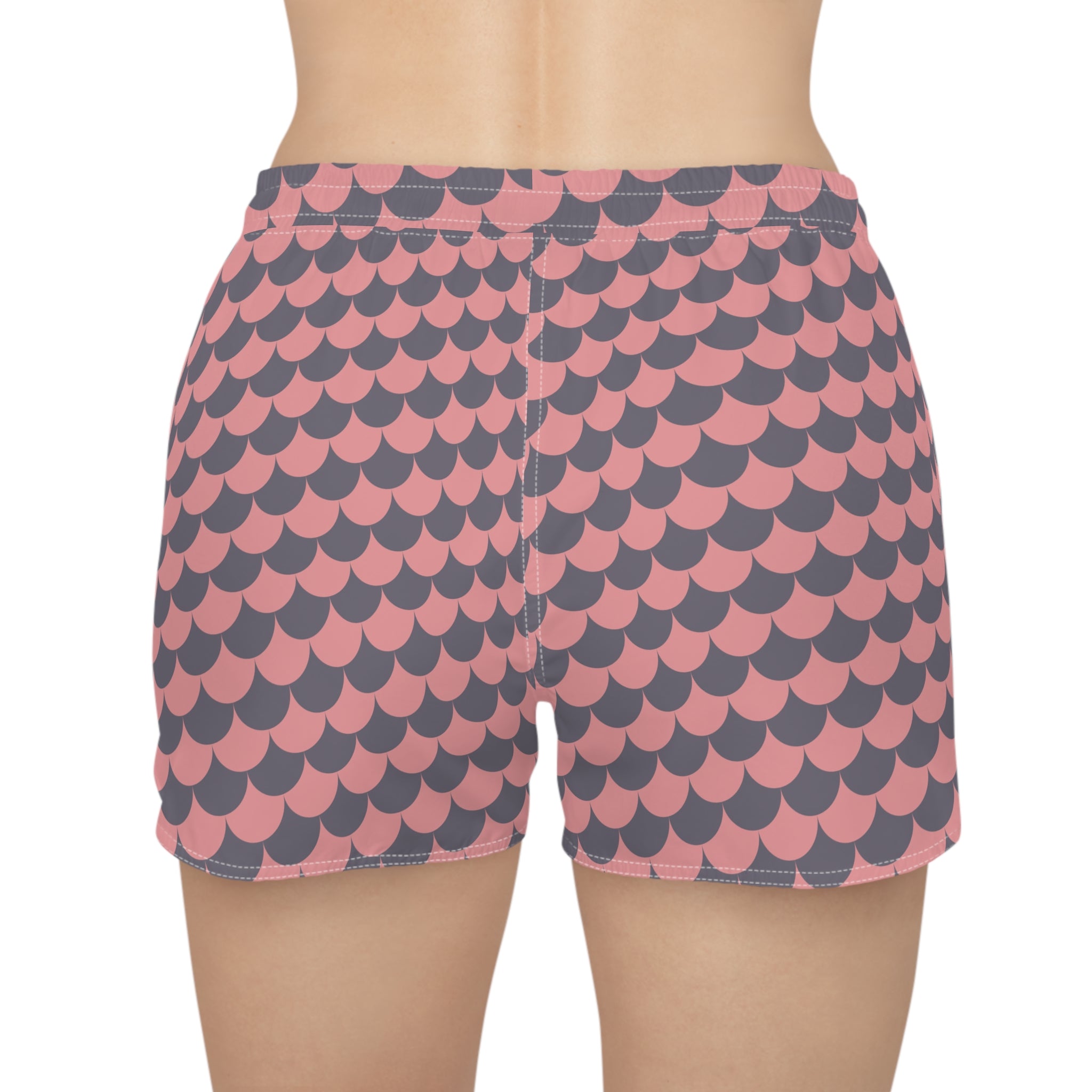 Blush Scale Women’s Beach Shorts-Chic Swim & Surf Shorts