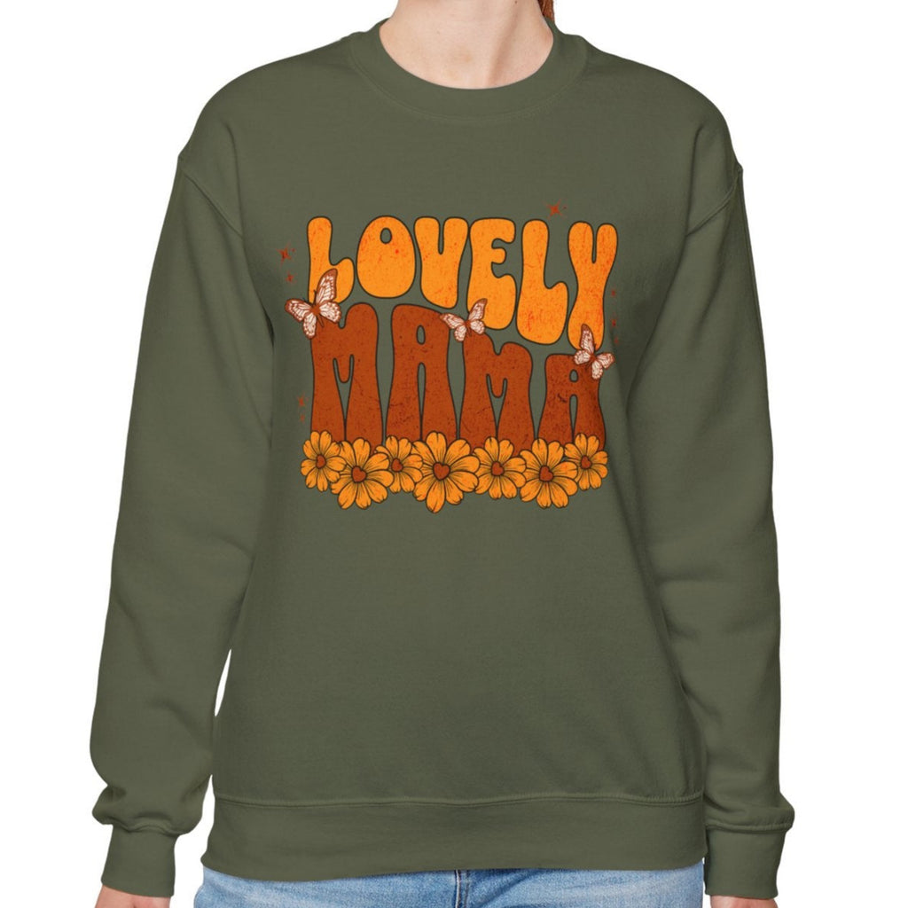 Lovely Mama Floral Crewneck Sweatshirt - Unisex Heavy Blend