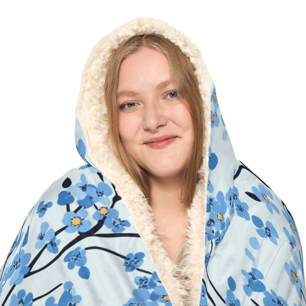 Cozy Floral Snuggle Blanket with Hood