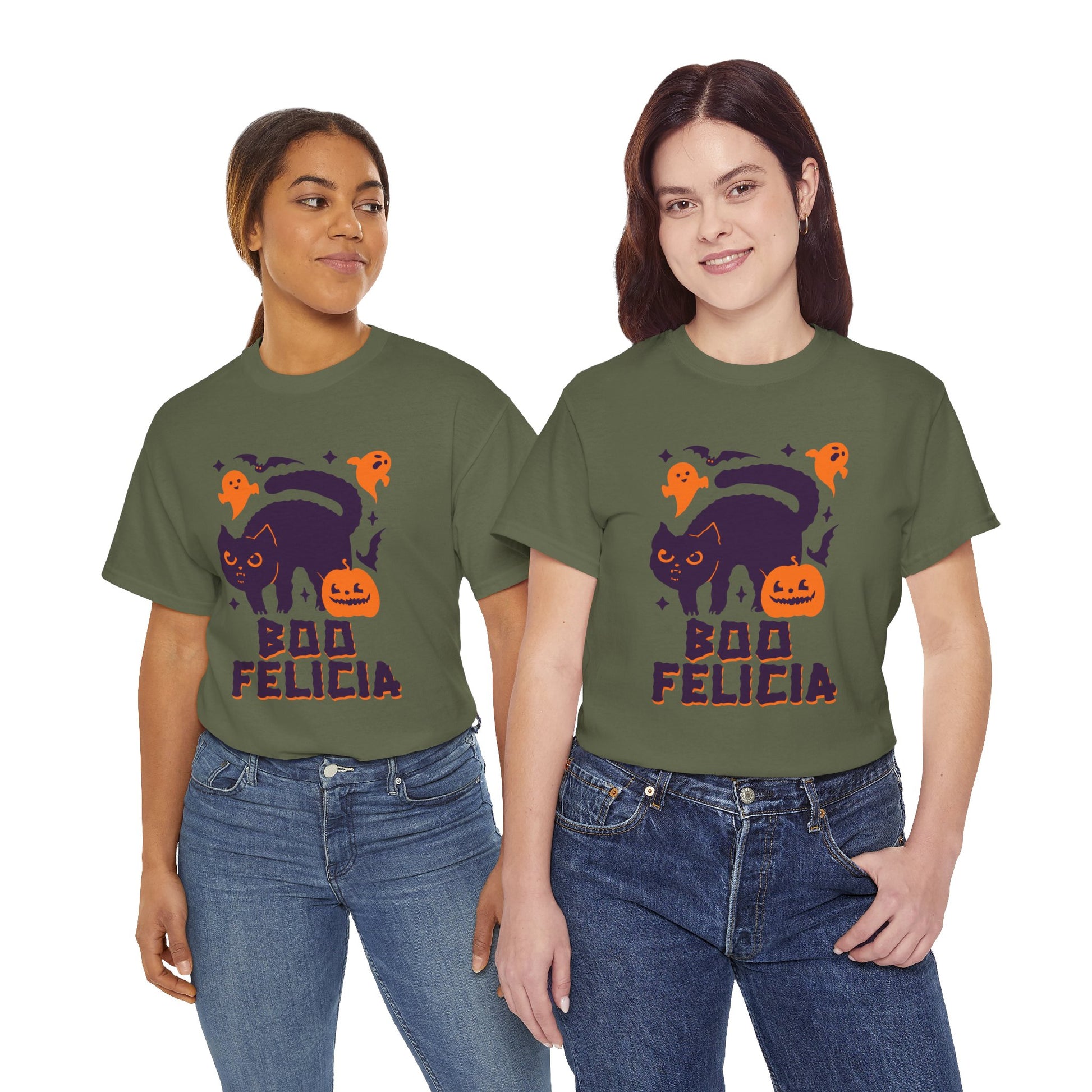 Boo Felicia Design Halloween Cat Tee