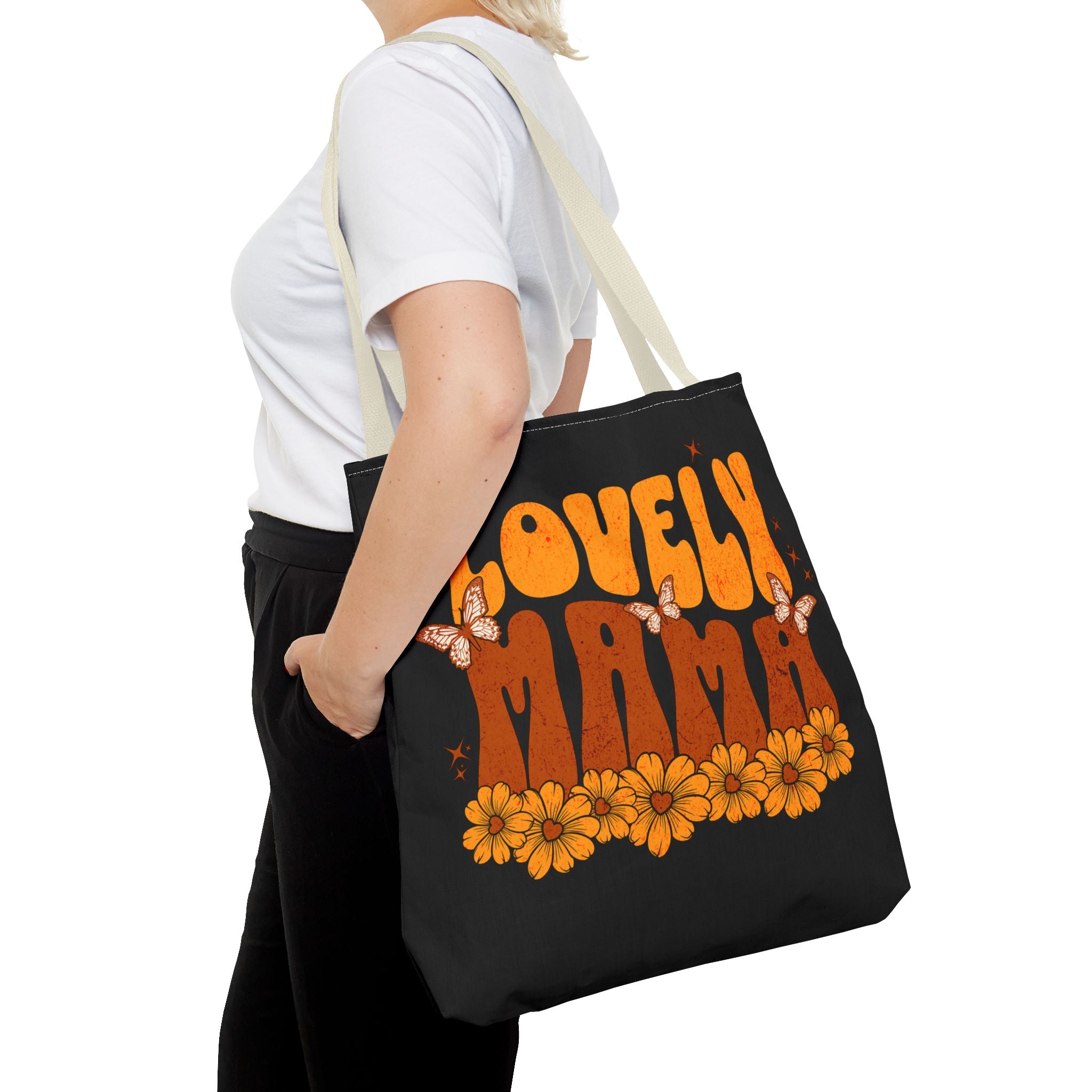Lovely Mama Tote Bag - Floral Butterflies Design