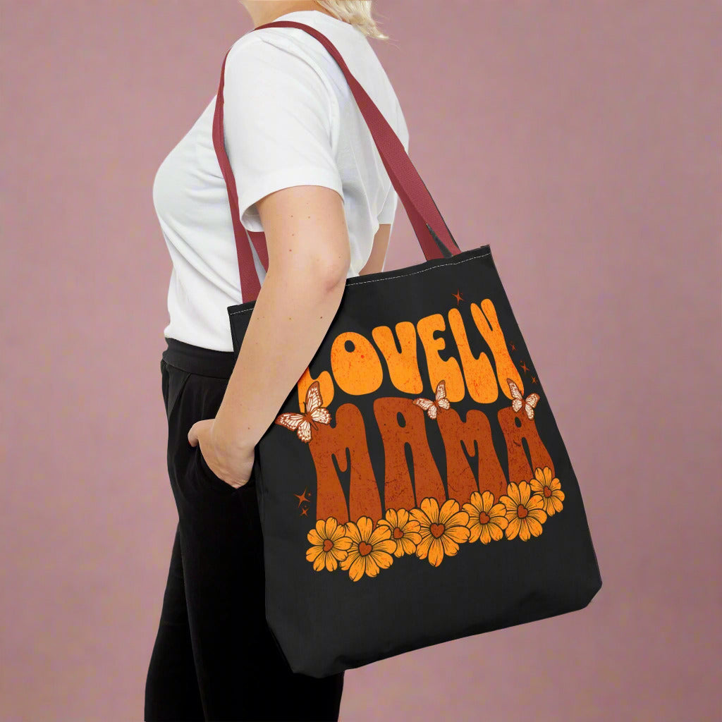 Lovely Mama Tote Bag - Floral Butterflies Design