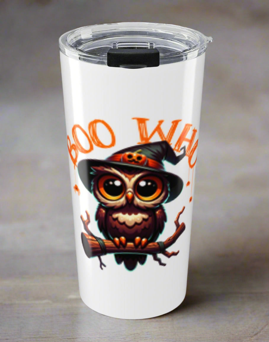 Boo Who? Insulated Halloween Coffee Tumbler 20oz Travel Mug