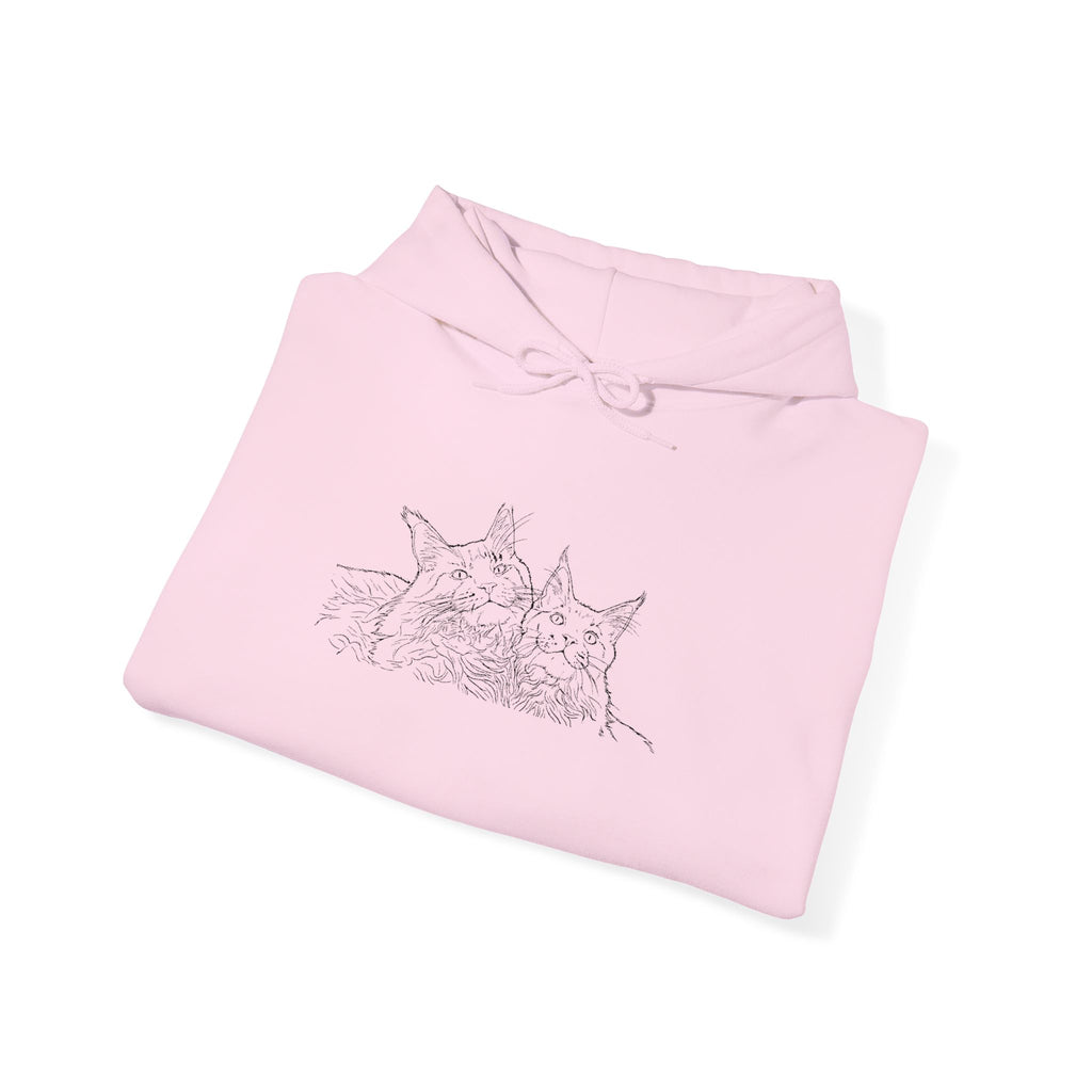Triple Cat Chaos Hoodie – Custom Embroidered Cozy Fit