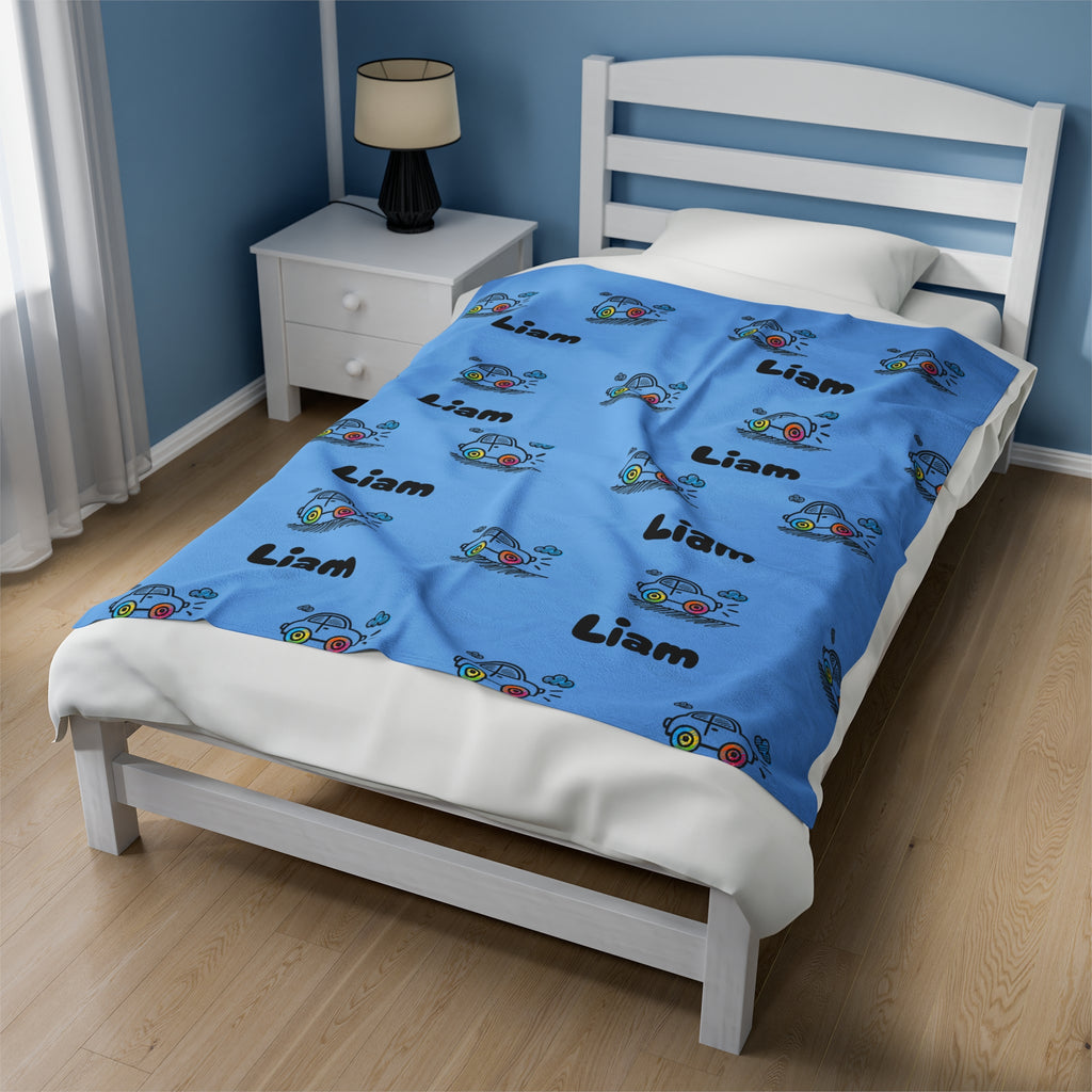 Customizable Velveteen Plush Blanket for boys