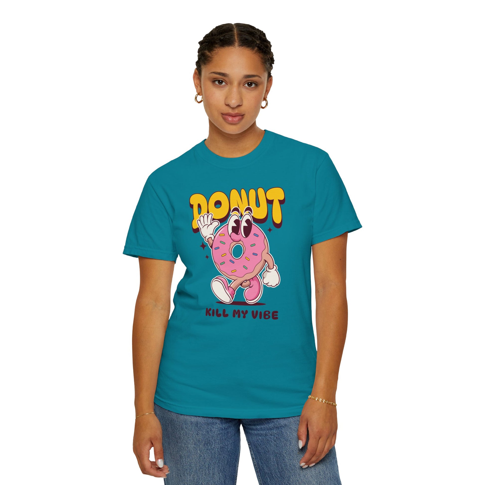 “Donut Kill My Vibe” Unisex Summer Garment-Dyed T-shirt – Sweet Style for National Donut Day!