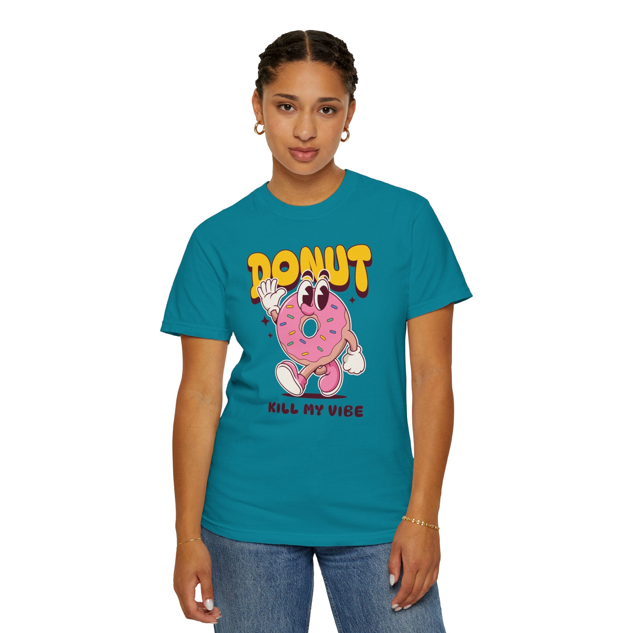 “Donut Kill My Vibe” Unisex Summer Garment-Dyed T-shirt – Sweet Style for National Donut Day!