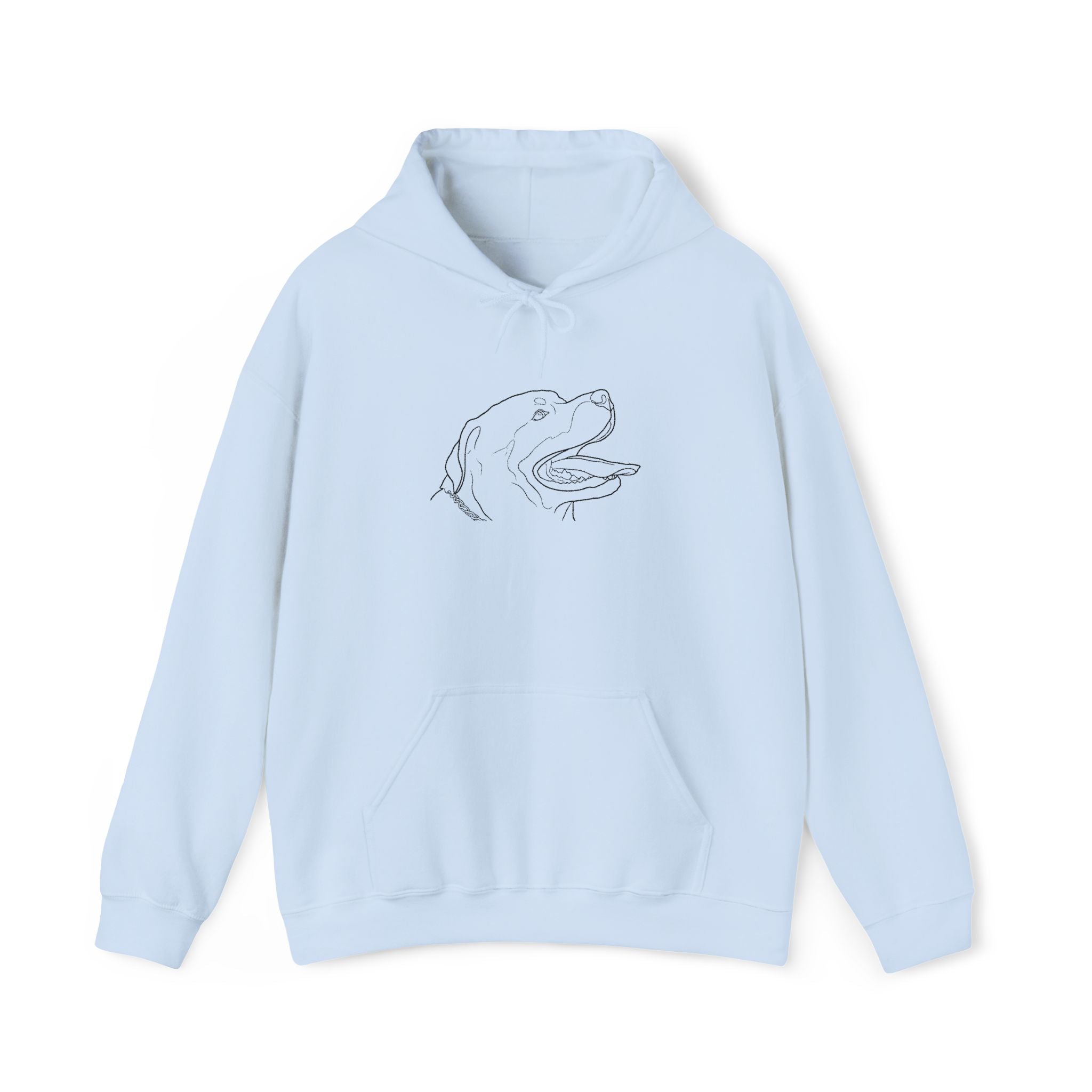 The Rottie Snuggle Unisex Hoodie –Graphic Minimal Dog Line Art