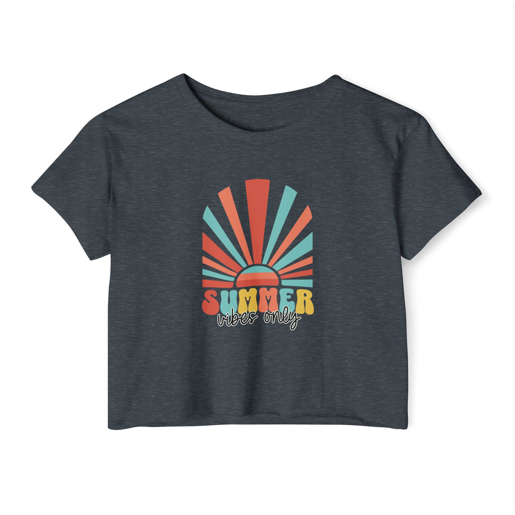 Summer Vibes Only Women's Festival Crop Tee