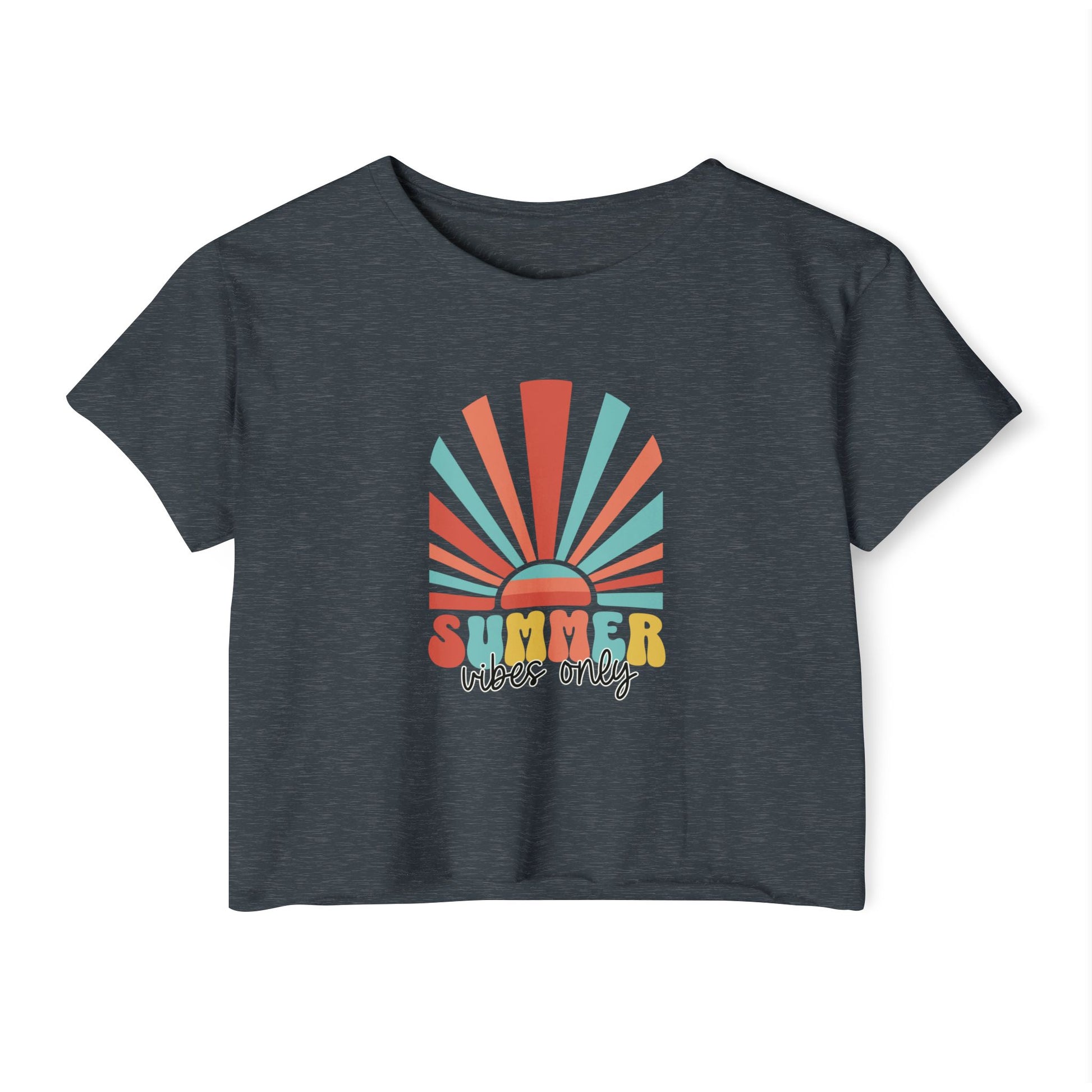 Summer Vibes Only Women's Festival Crop Tee
