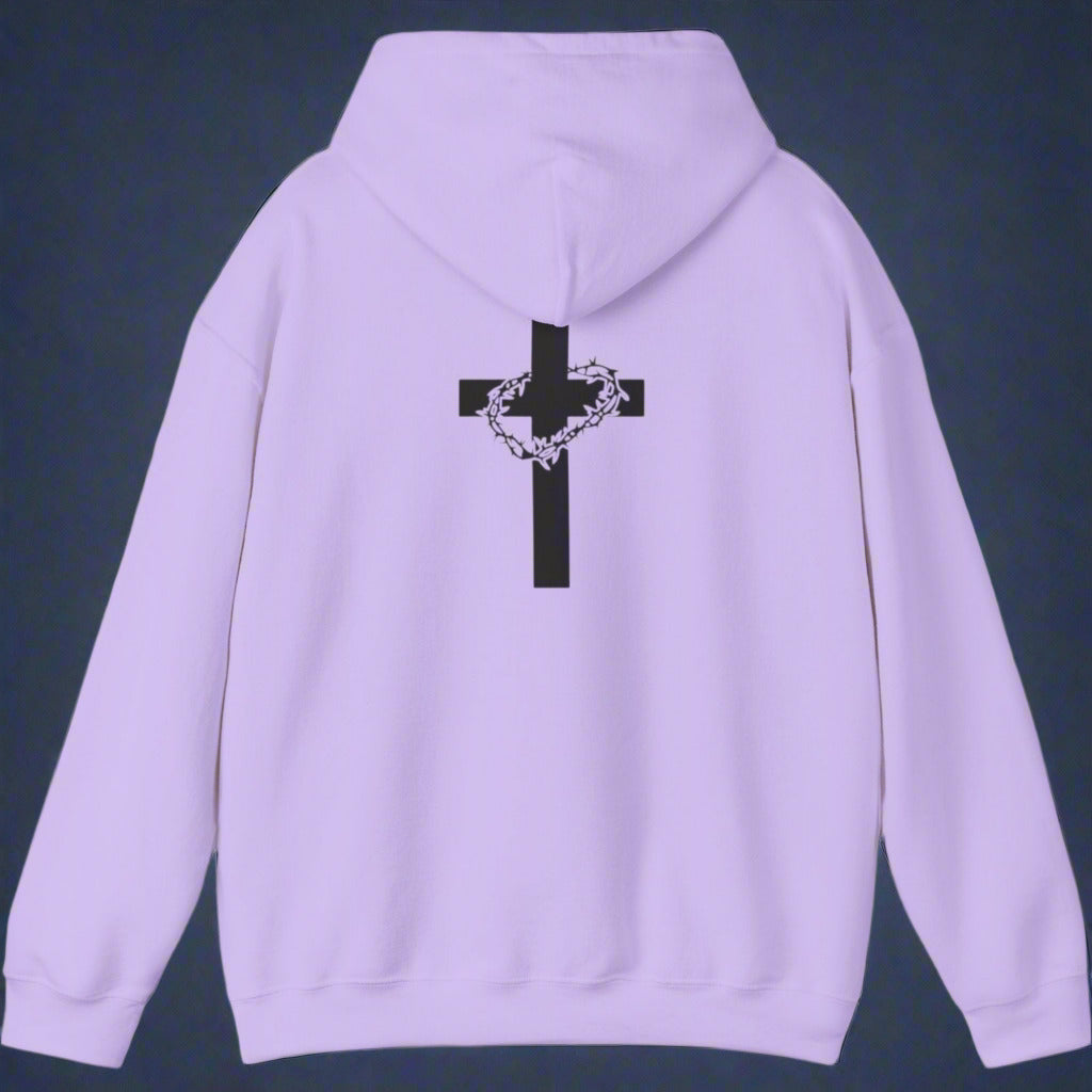 "He Is Risen" Cross & Crown of Thorns Christian Hoodie – Faith in Every Thread