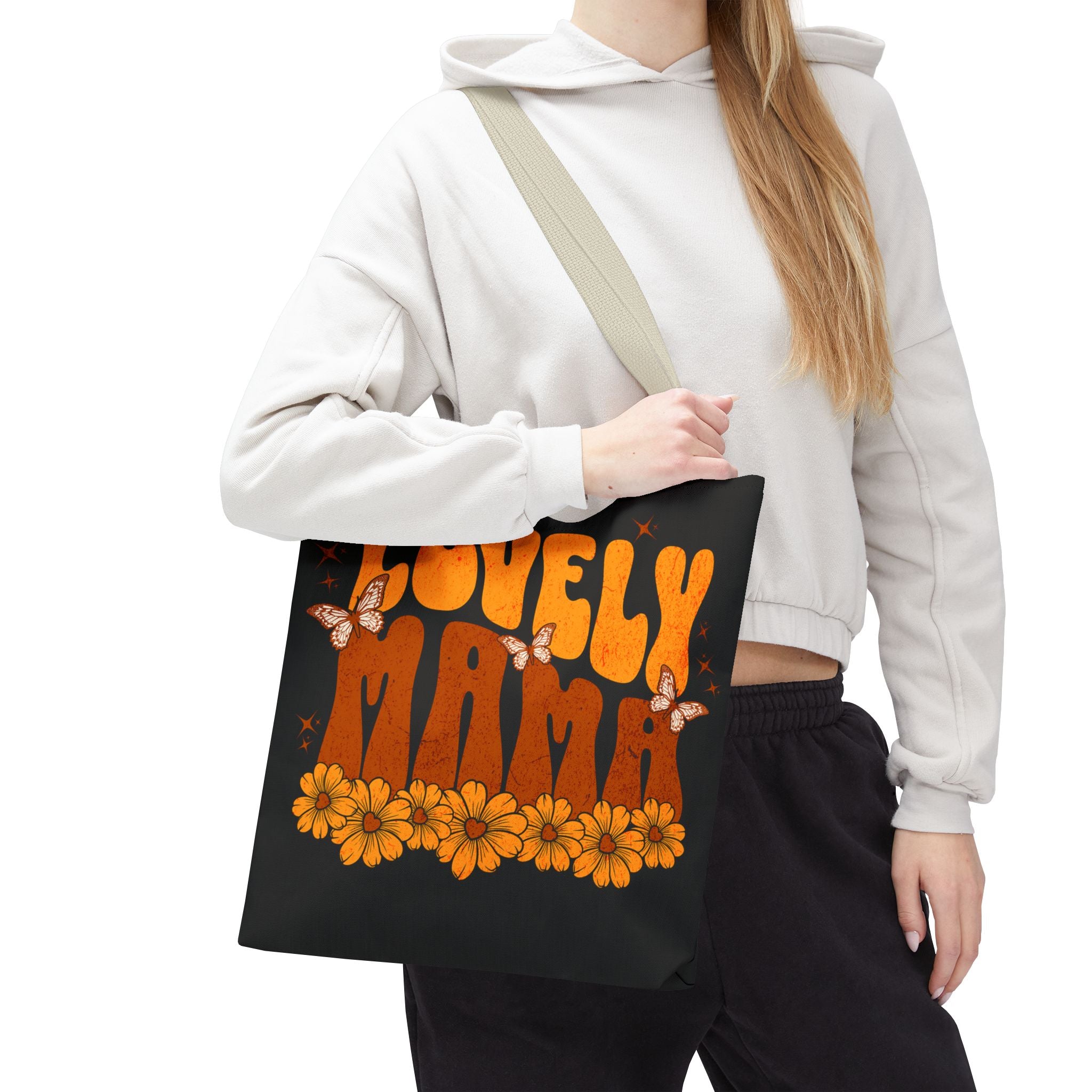 Lovely Mama Tote Bag - Floral Butterflies Design