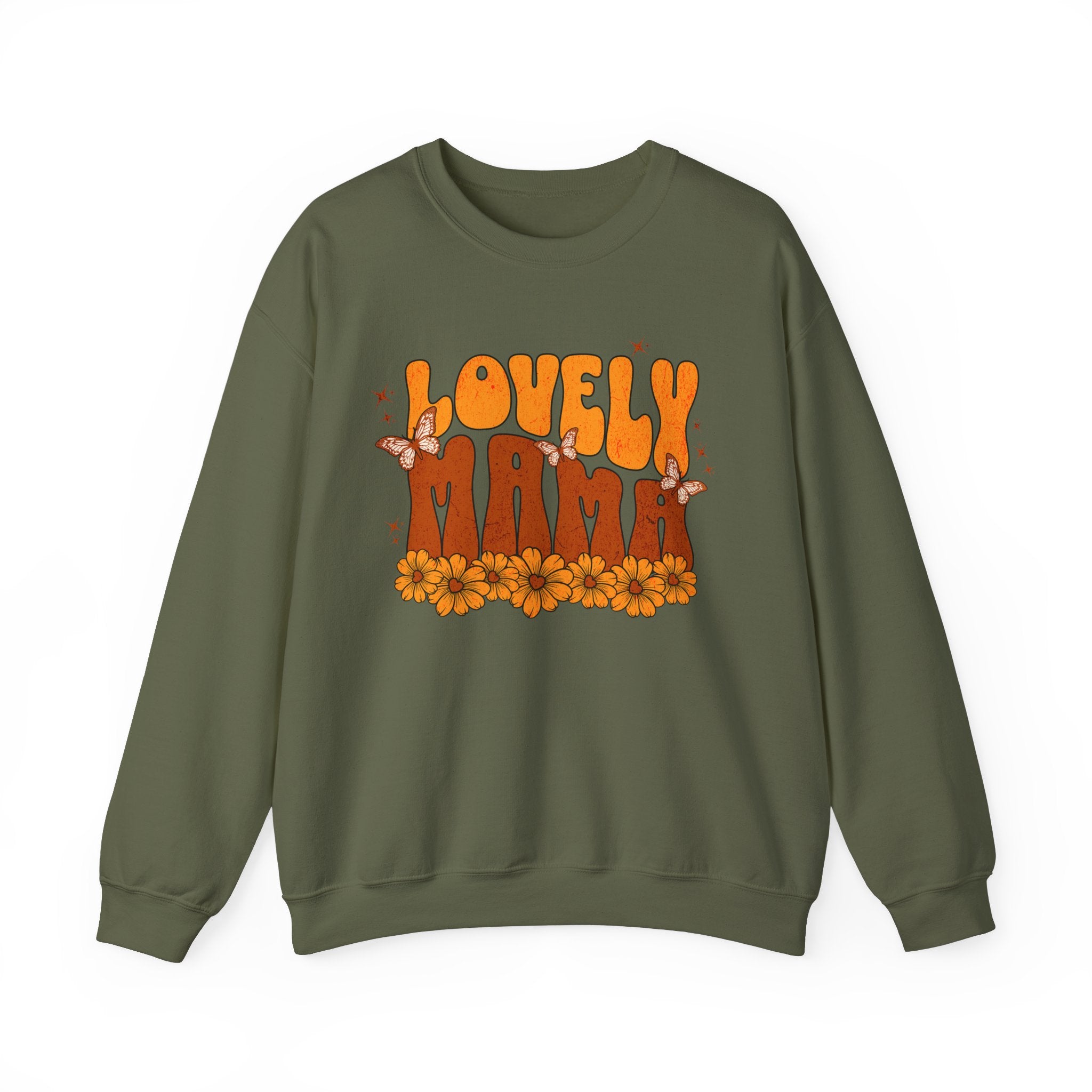 Lovely Mama Floral Crewneck Sweatshirt - Unisex Heavy Blend