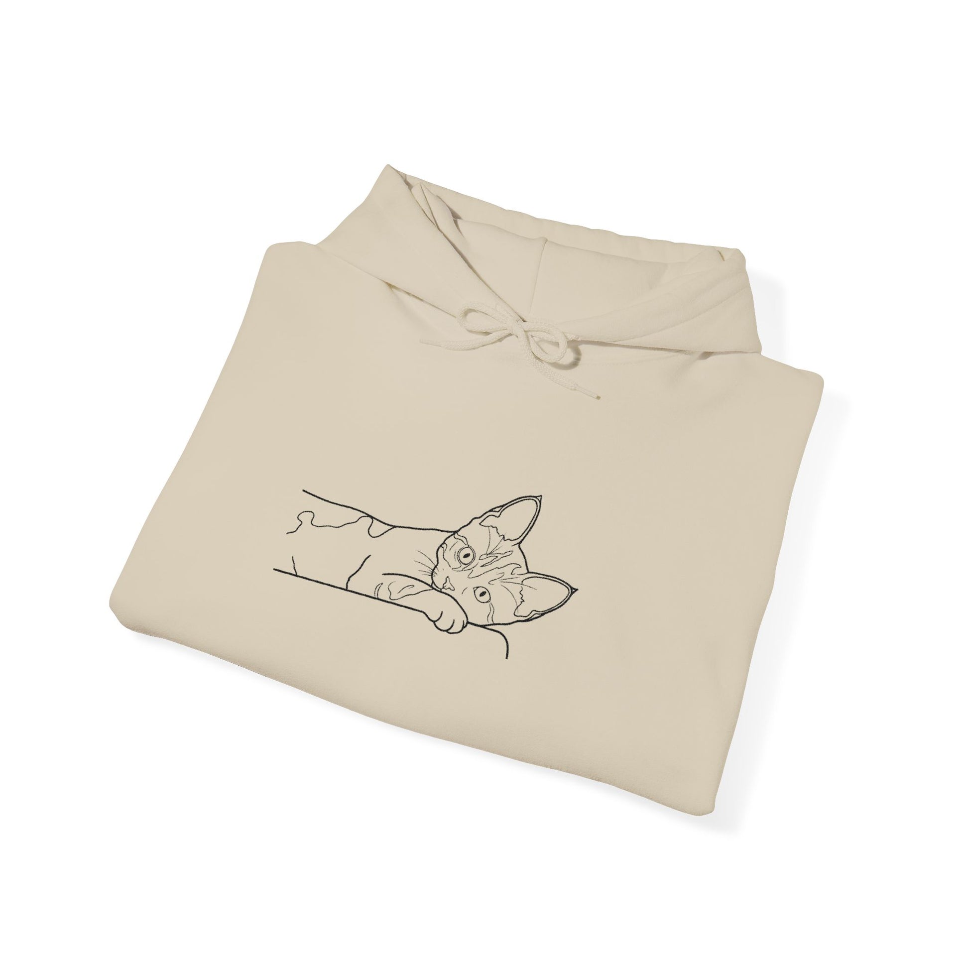 Purrfectly Chill – Custom Embroidered Cat Hoodie (Unisex Comfort Fit)