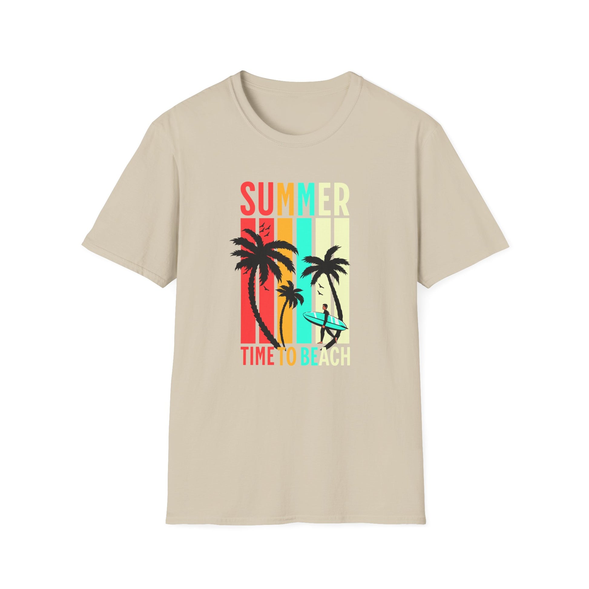Time to Beach Retro Vibes Unisex Summer Shirt