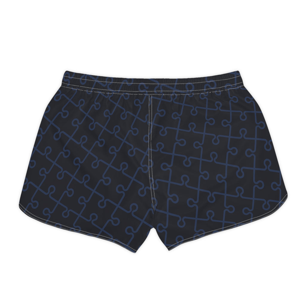 Midnight Puzzle Women’s Board Shorts | Sleek Swim & Surf Shorts