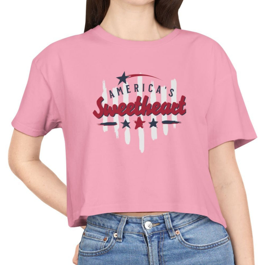 America’s Sweetheart Crop Tee – 4th of July Edition