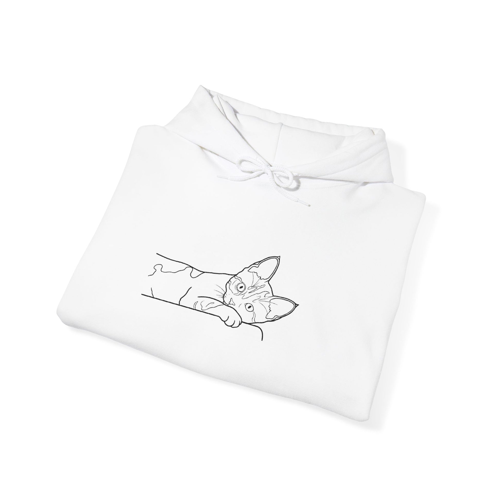 Purrfectly Chill – Custom Embroidered Cat Hoodie (Unisex Comfort Fit)