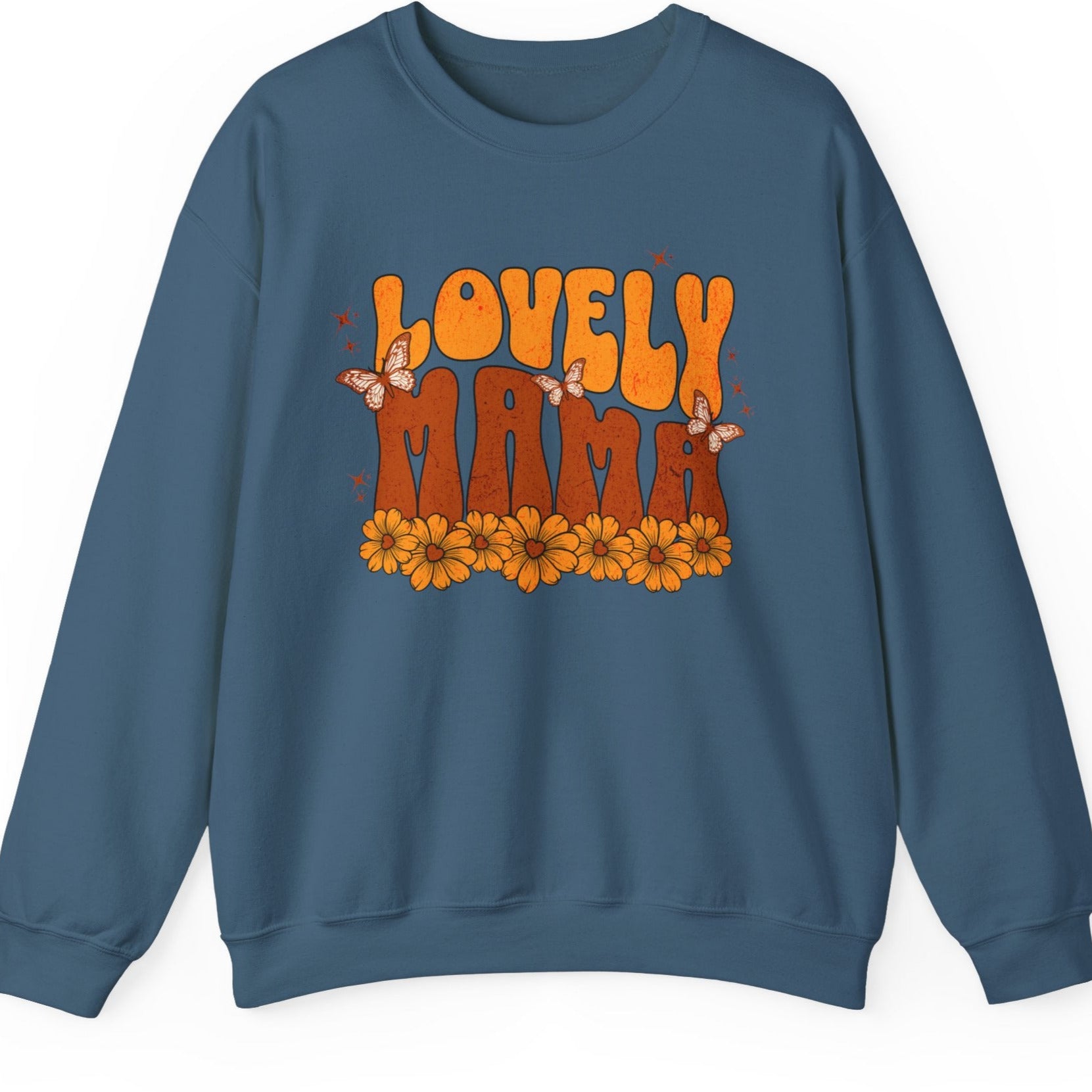 Lovely Mama Floral Crewneck Sweatshirt - Unisex Heavy Blend