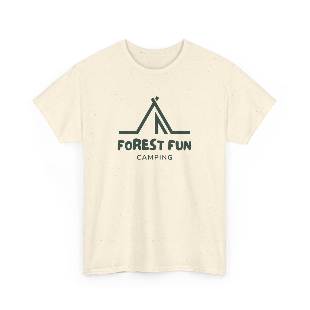 Forest Fun Camping Tee, Unisex Heavy Cotton T-Shirt