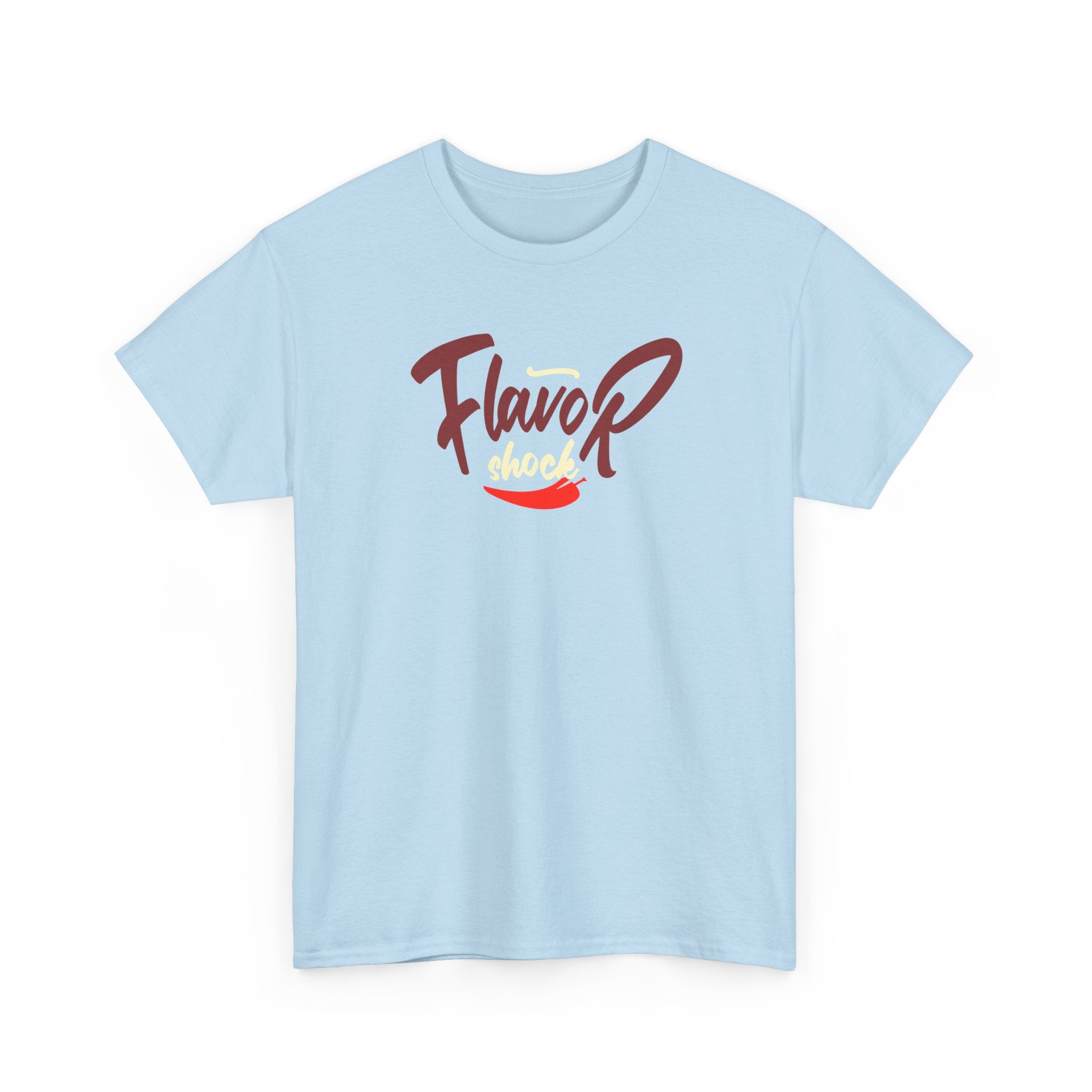Flavor Shock Champion Unisex Heavy Cotton Tee – Chili Cook-Off Apparel for the Bold & Spicy!