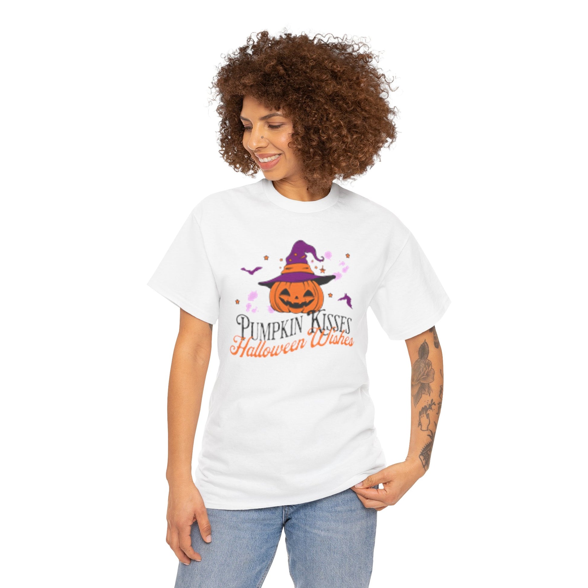 Pumpkin Kisses Halloween Wishes Tee