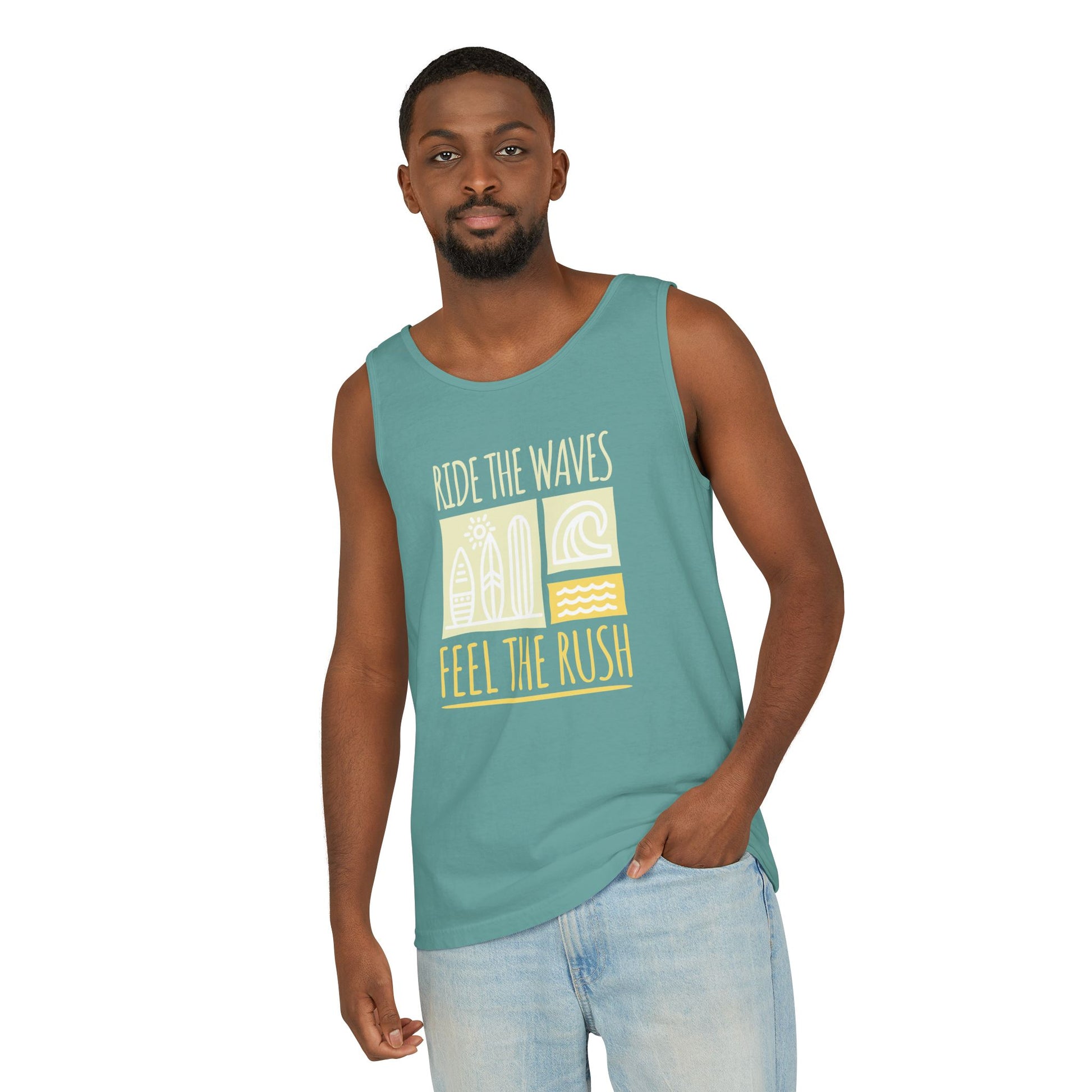 Ride the Waves Unisex Garment-Dyed Tank