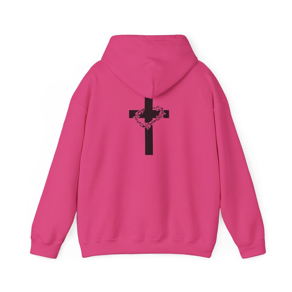 "He Is Risen" Cross & Crown of Thorns Christian Hoodie – Faith in Every Thread