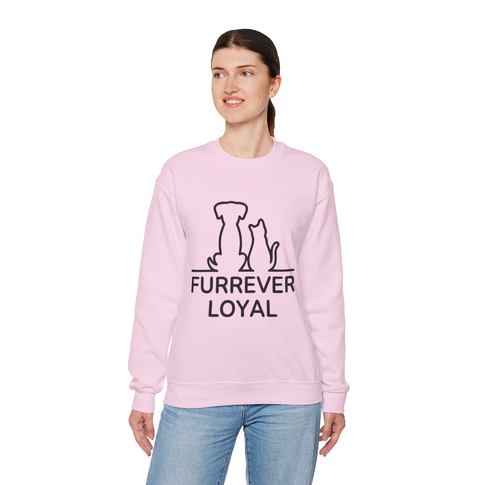 “Furrever Loyal” Cute Graphic Sweatshirt – For Dog & Cat Lovers