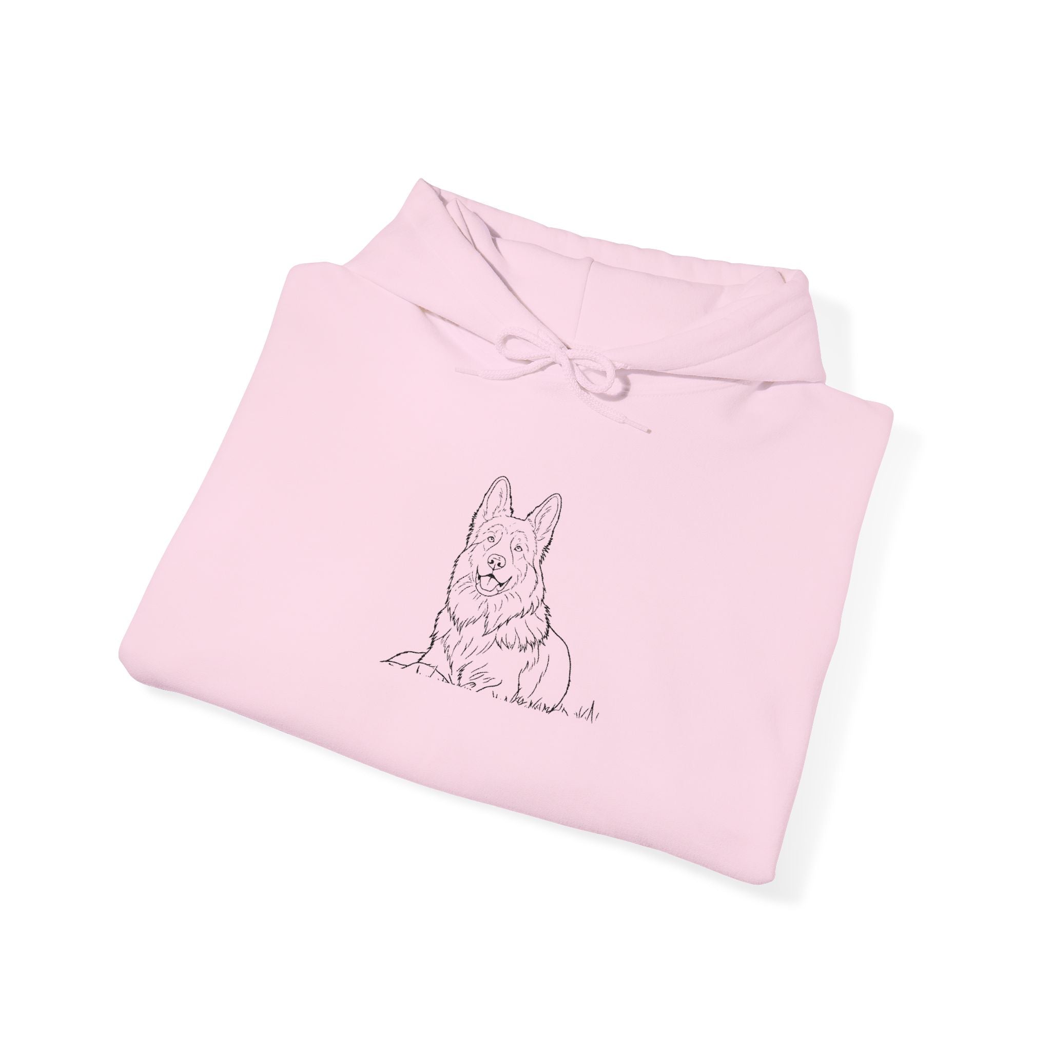 The Shepherd’s Watch Comfort Hoodie  - Minimalist Dog Line Art