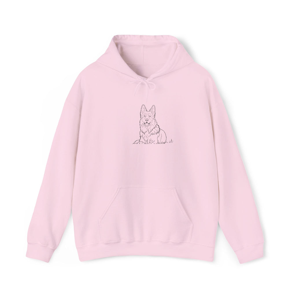 The Shepherd’s Watch Comfort Hoodie  - Minimalist Dog Line Art